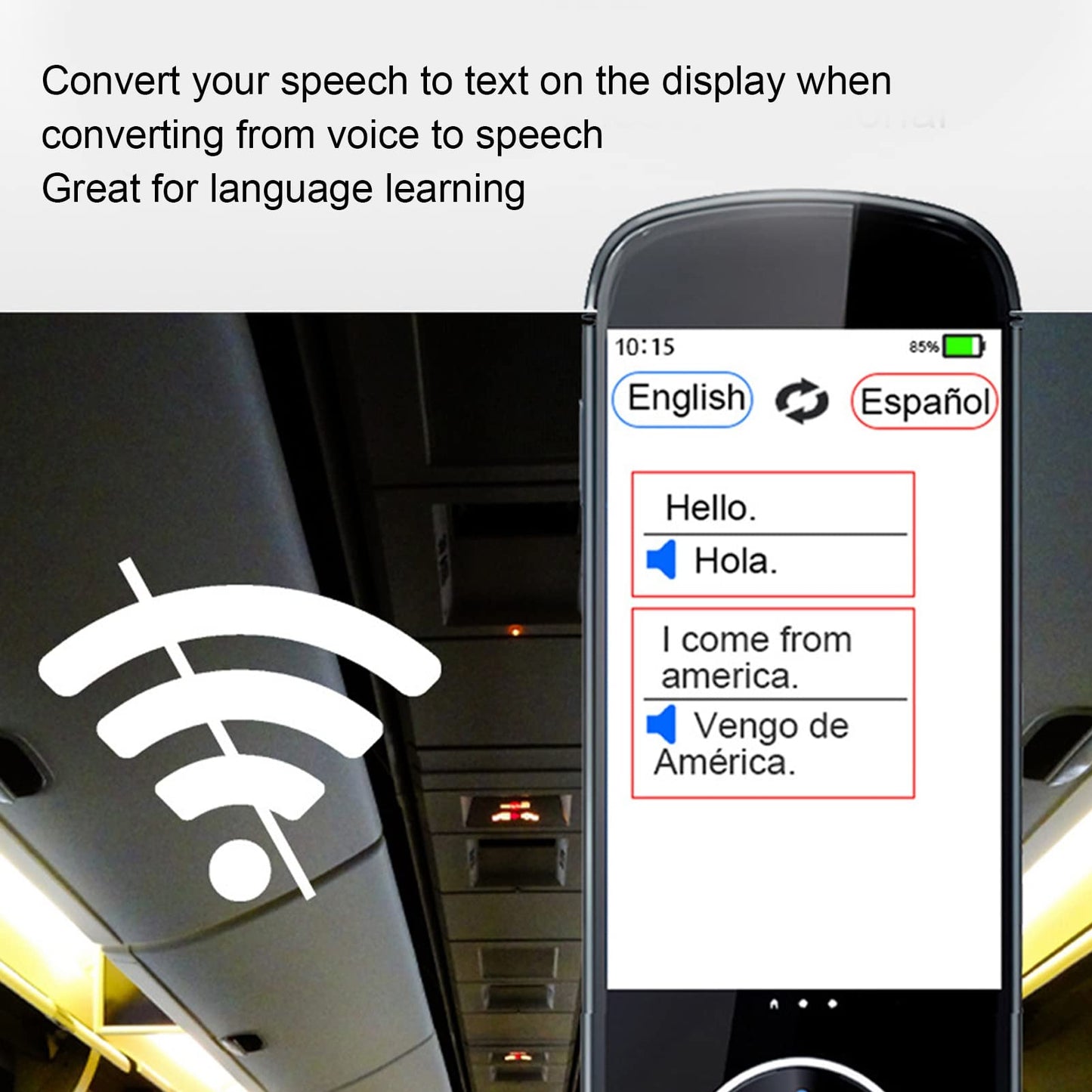 PUSOKEI Smart Voice Language Translator 127 Languages Two-Way Instant Voice Interpreter Electronic Handheld Pocket Language Translater Devices Photo Translator for Travel, Shopping, Entertainment