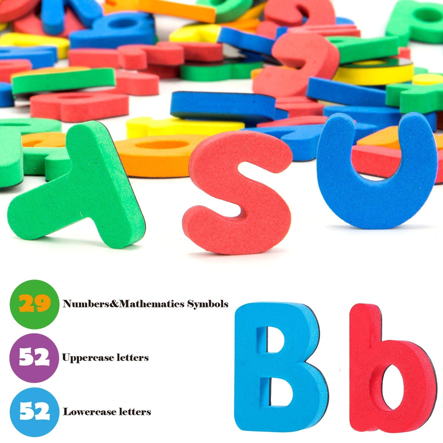 INNOCHEER Magnetic Letters and Numbers for Toddlers, Magnetic Board for Kids, ABC Alphabet Magnets, Educational Dry Erase Board - Whiteboard & Chalkboard for Toddlers Writing & Drawing Kids Toys