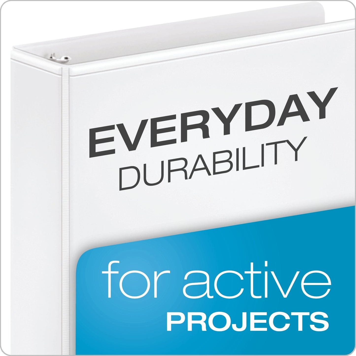 Cardinal Economy 3 Ring Binder, 2 Inch, Presentation View, White & Cardinal 1.5 Inch 3 Ring Binder, Round Ring, White, 4 Pack & Cardinal Economy 3 Ring Binder, 1 Inch, Presentation View, White