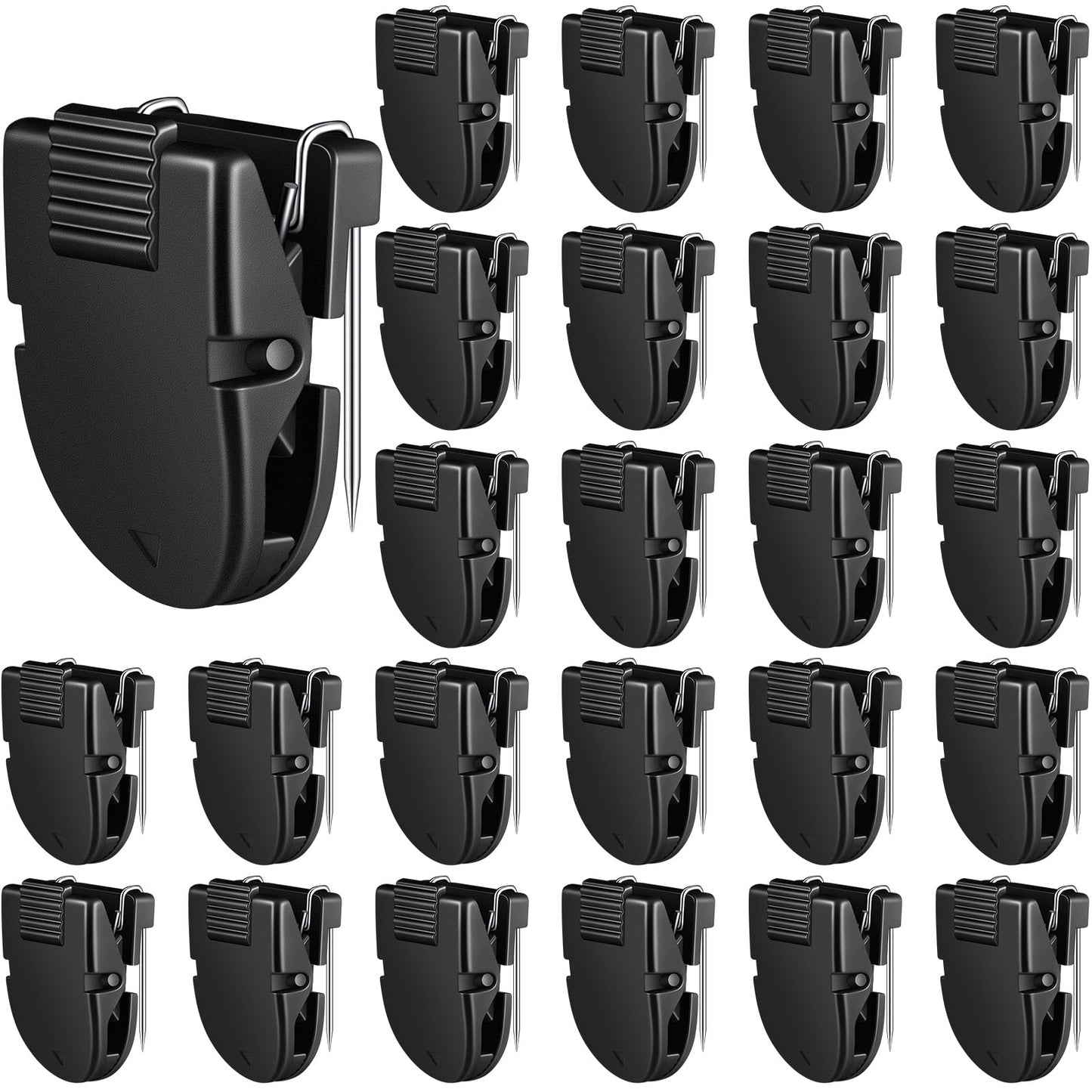 Feifeiya 25 Pcs Cubicle Clips Fabric Panel Cubicle Accessories Fabric Partition Panel Wall Clip Office Photos Wall for Notes Memos Standard Size, 40-Sheet Capacity (Black)