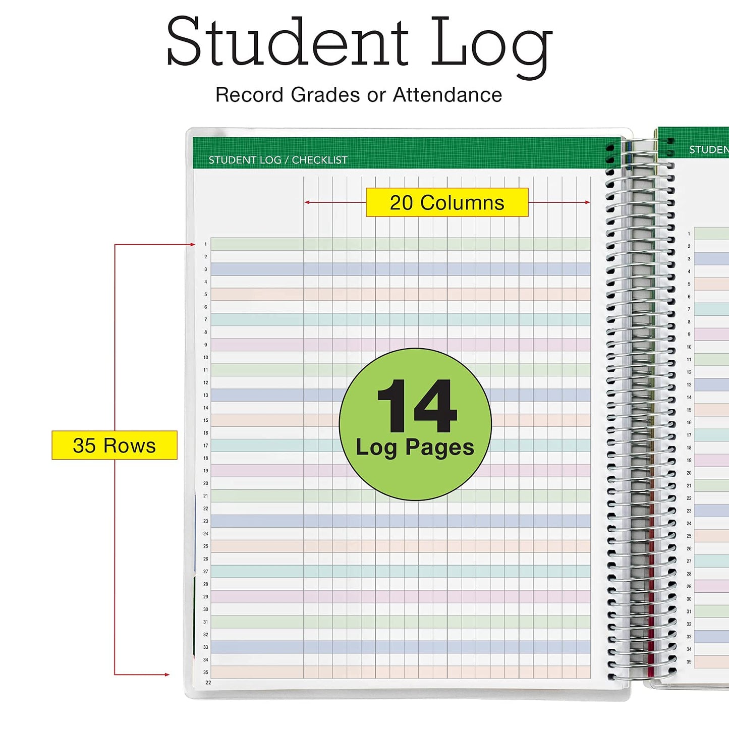 Elan Publishing Company DELUXE Undated Teacher Planner: 8.5x11 Includes 7 Periods, Page Tabs, Bookmark, Planning Stickers, Pocket Folder Daily Weekly Monthly Planner Yearly Agenda (Seaside Watercolor)