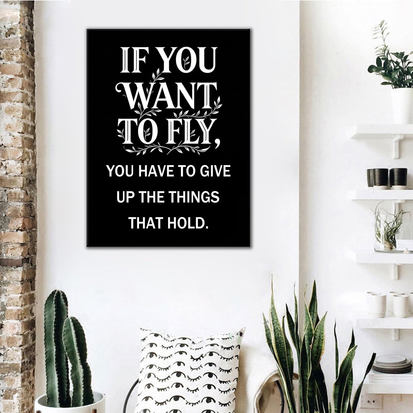 Inspirational Canvas Wall Art Office Decor Motivational Christ Quotes I Can Do All Things Discipline Poster Inspiring Painting Print for Modern Home Living Room Gym Stretched and Framed [18''Wx24''H]