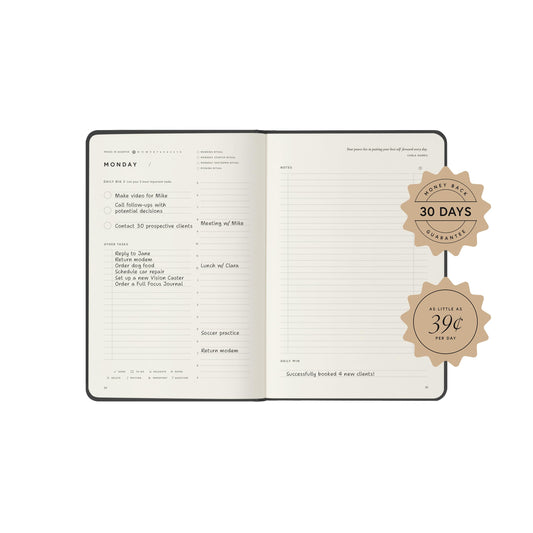Full Focus Finch Linen Planner by Michael Hyatt - The #1 Daily Planner to Set Annual Goals, Increase Focus, Eliminate Overwhelm, and Achieve Your Biggest Goals - Hardcover