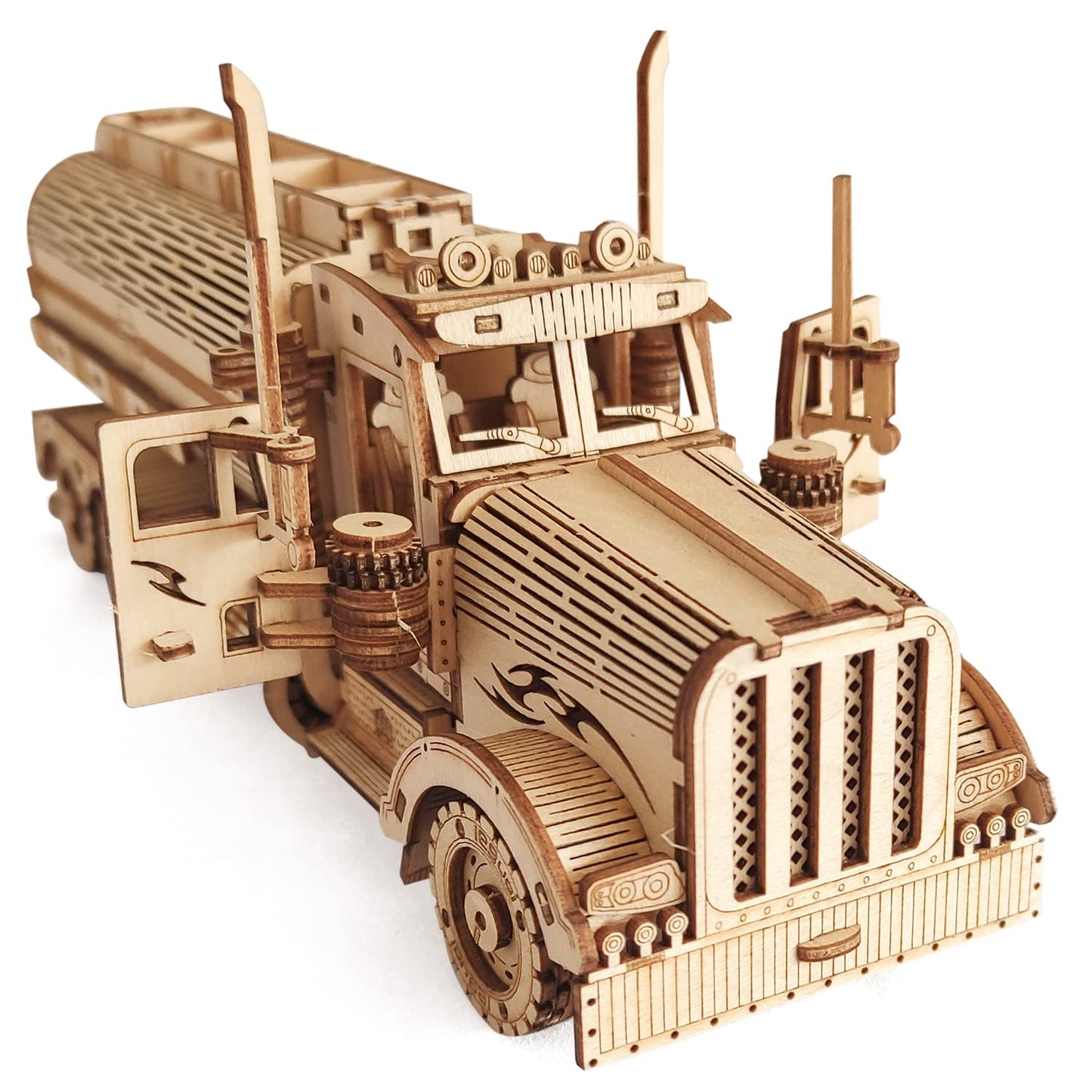 3D Wooden Puzzle - Wood Mechanical Tank Truck Model Kits - Coin Bank Crafts Model - Wooden STEM DIY Brain Teaser Puzzles, 3D Puzzle for Birthday Adults & Teens