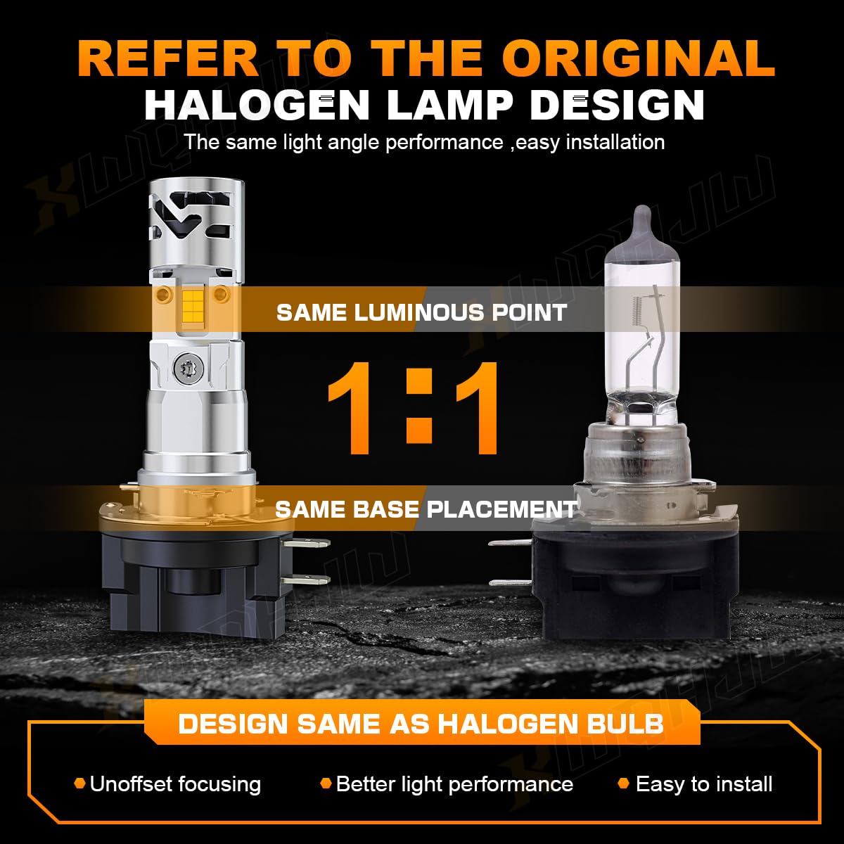 XWQHJW H11B Light Bulbs for Kia/Hyundai, 32000 Lumens, Low Beam/Fog Lights, 2-Pack
