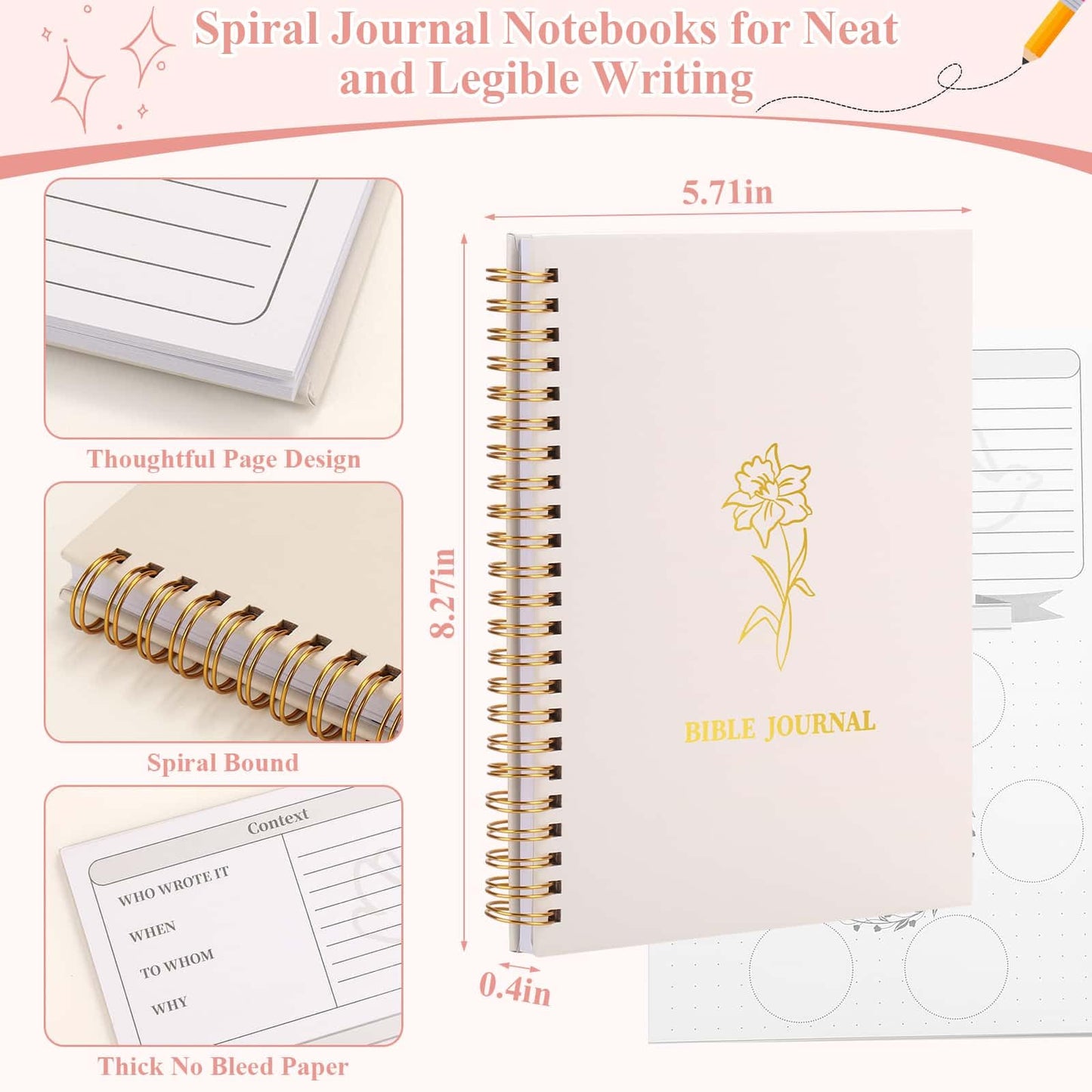 Flasoo 106 Pack Bible Study Supplies Journaling Kit for Women, Church Journal Note Taking Annotation Kit, Tabs and Highlighters Set with Pencil Case and More Bible Accessories Christian Gift