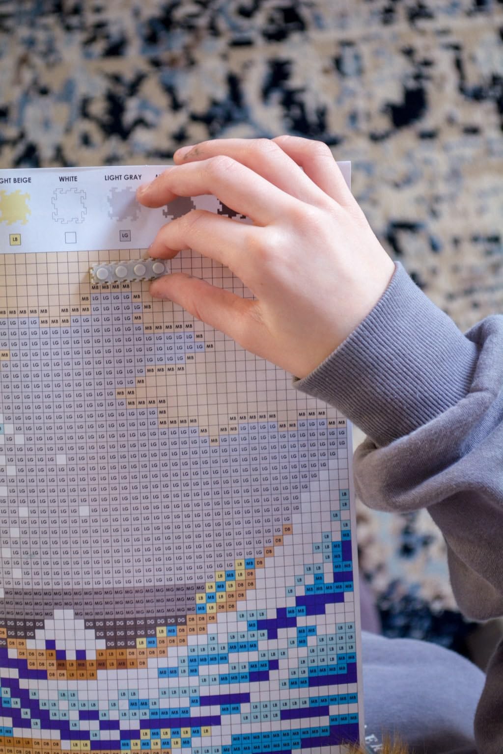 Pix Brix Pixel Art Puzzle Bricks - The Great Wave Off Kanagawa Pixel Puzzle, 4,187 Pieces - Patented Colorful Building Bricks to Recreate This Famous Print, Create Builds Without Water, Iron or Glue