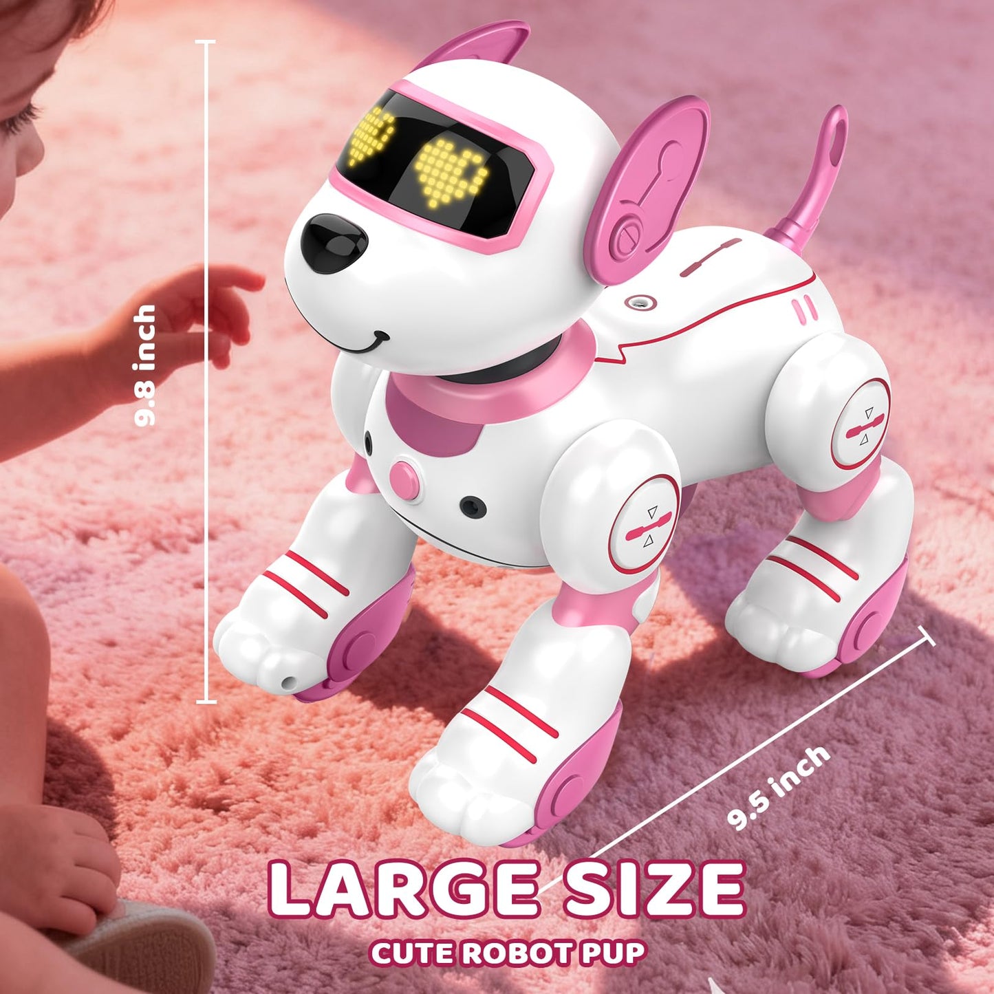 great dachong Robot Dog Toy for Kids 3-12: Remote Control Interactive Robot Puppy with Touch & Follow, Programmable Tricks, Dancing & Walking, Birthday Gift for Smart Boys & Girls