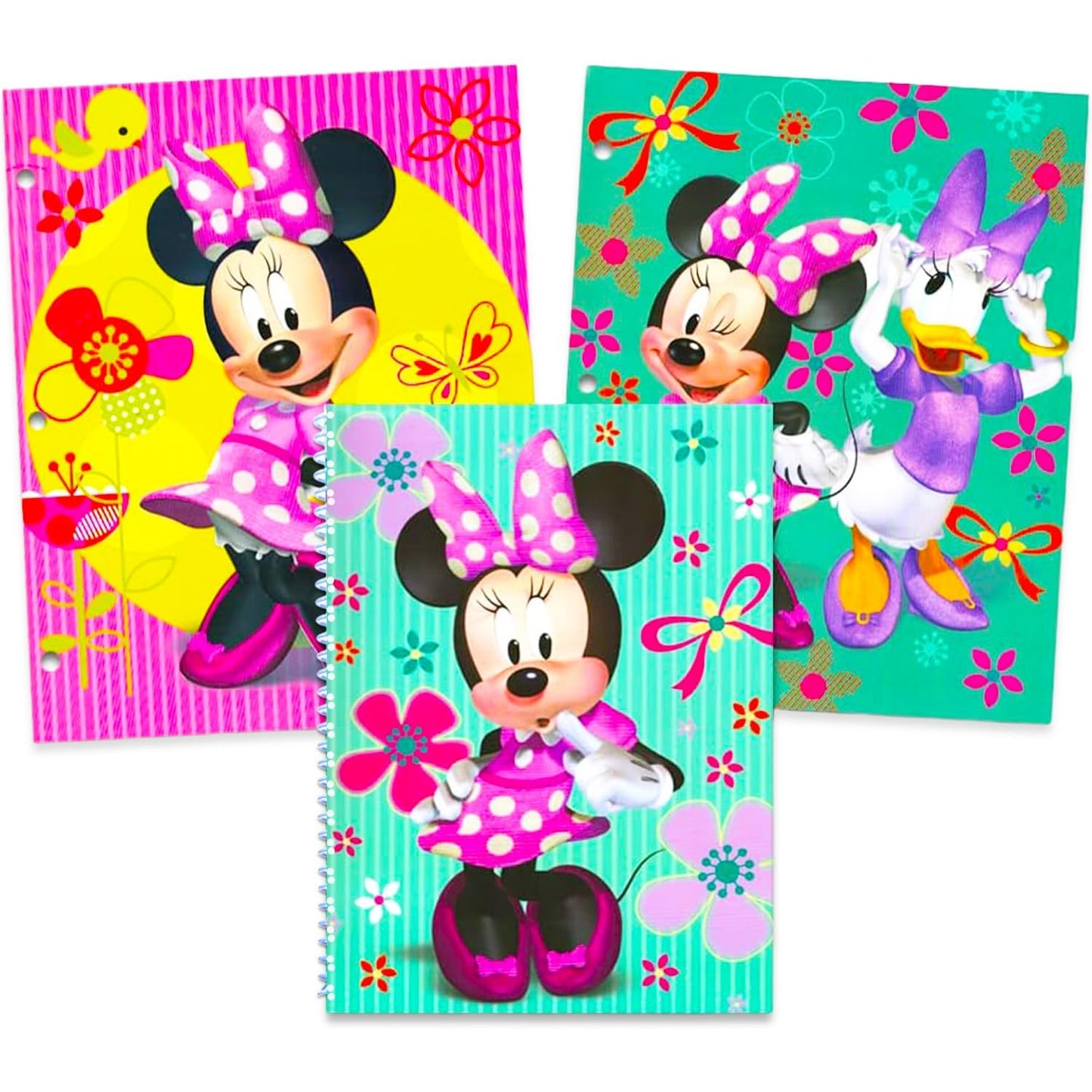 Minnie Mouse School Supplies Value Pack Set - Bundle with Disney Folder, Notebook, Erasers, Stickers, and More | Minnie Back to School Classroom Set