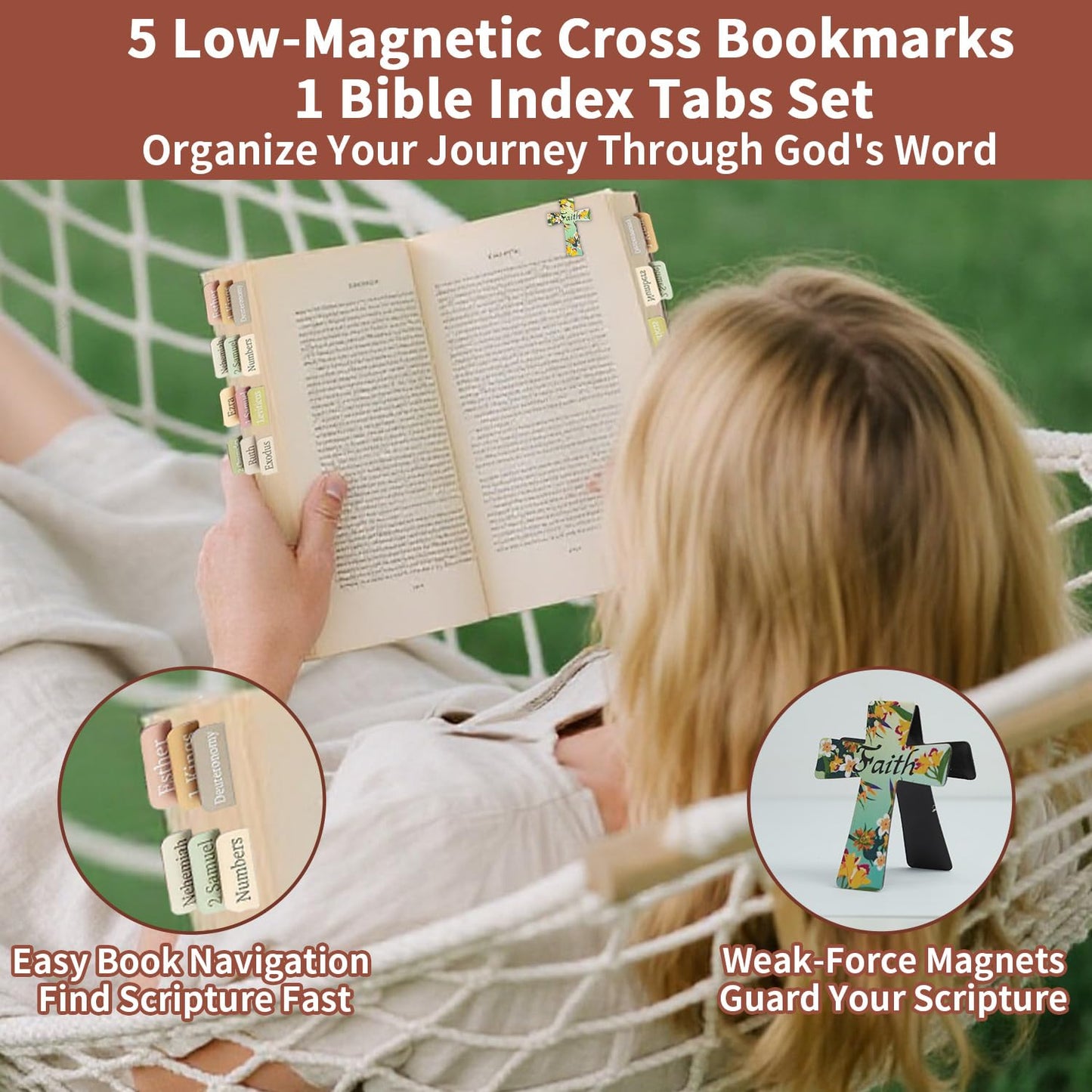 25 PCS Bible Study Supplies Kit, Large Capacity Canvas Tote Bag for Women Organizer, Bible Highlighters and Quick Dry Pens No Bleed Through Tabs, Christmas Christian Gifts for Women Mom Friends