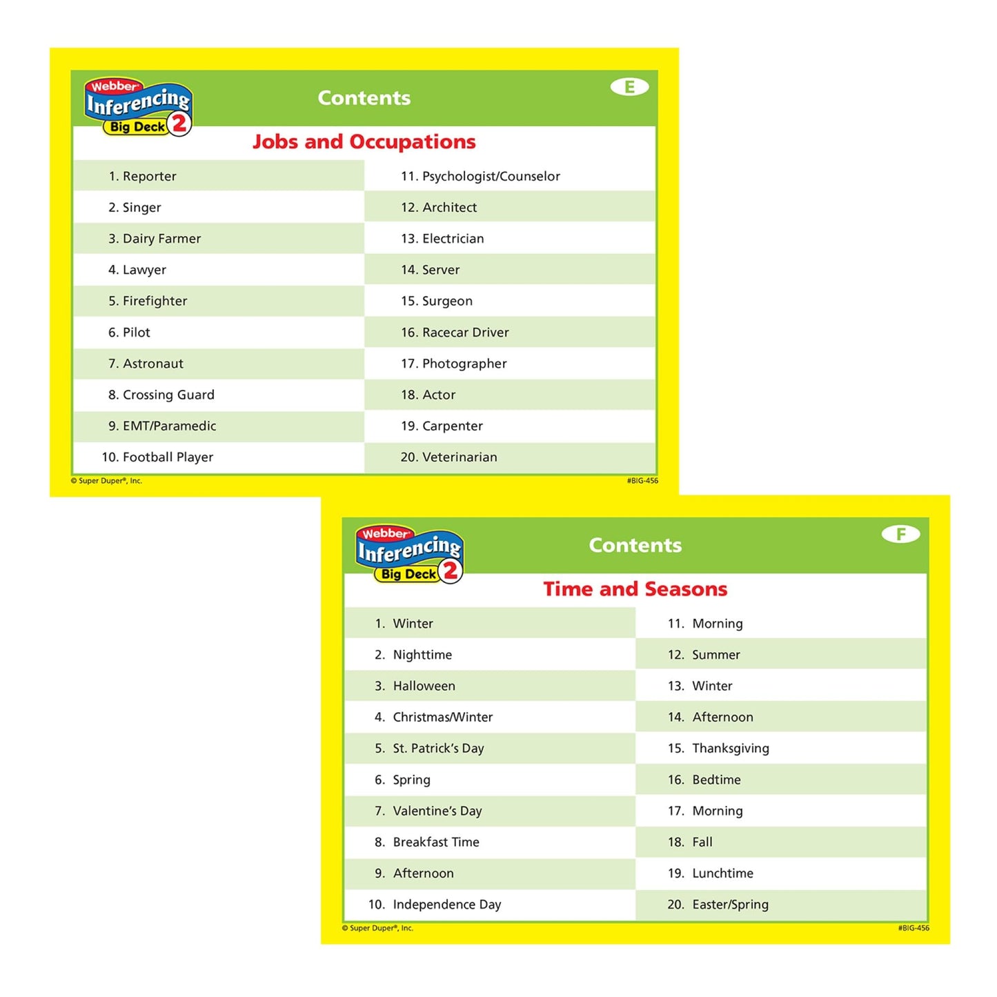 Super Duper Publications | Inferencing Big Photo Set 2 Flash Cards | Problem Solving, Reasoning and Critical Thinking Skills Fun Deck | Educational Learning Materials for Children