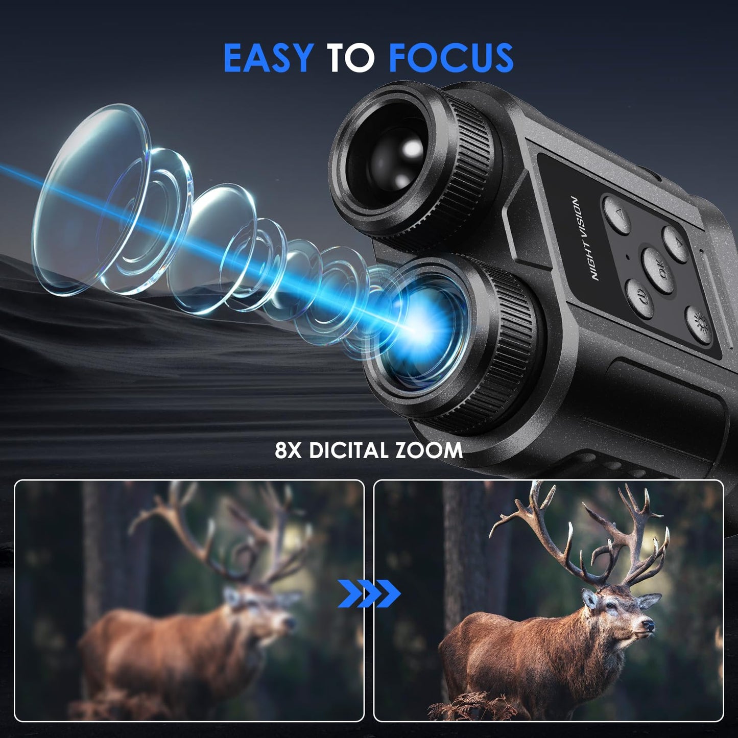 Gifts for Men and Teen Boys,Night Vision Goggles,Night Vision Binoculars,32GB Card Included, Photo/Video Capture,Outdoor Tools for Education, Wildlife Watching,Birthday Gifts for Boy,Men,Gift for Dad