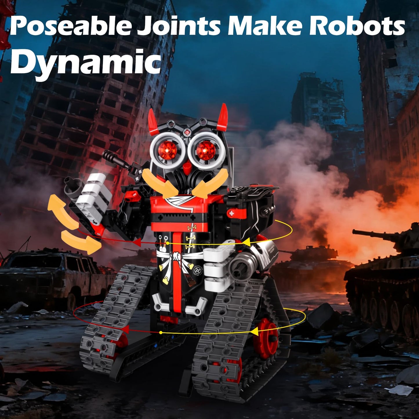 QPOU 3 in 1 Robot Building Kits - STEM Toys for Kids 6 7 8 9 10 11 12+ Year Old, Birthday Gifts for Boys, Remote APP Control Coding Projects, Science DIY Robotics Kit