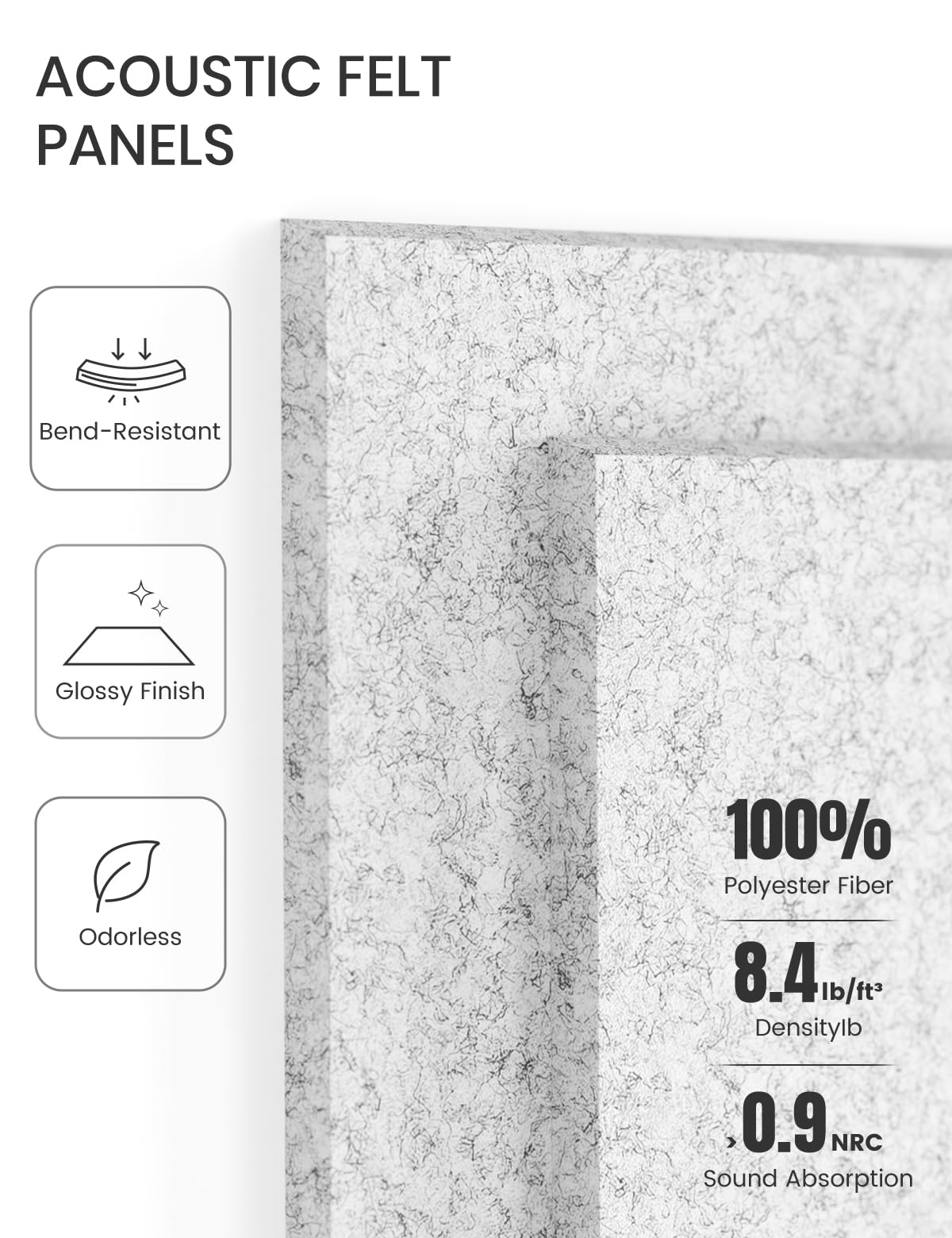 Felt Bulletin Board Tiles -28"x18" Cork Board Alternative for Office Decor, Push Pin Board Wall Organizer 6-Pack -Marble Gray