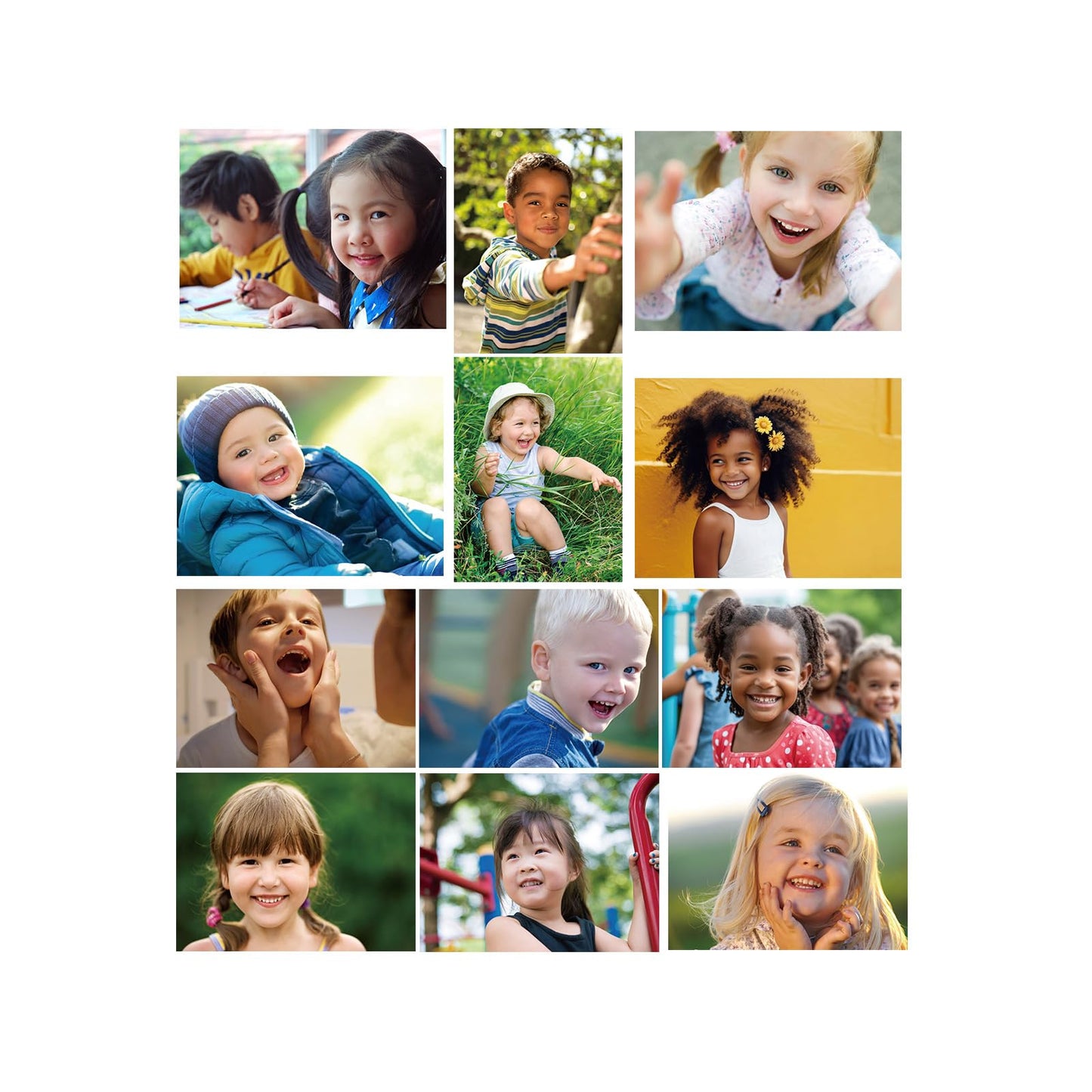 Motiskyy 12 Pcs Diversity Posters for Classroom Preschool Educational Learning Real Pictures for Daycare Home Multicultural Awareness(Children Real Photo Poster Style)