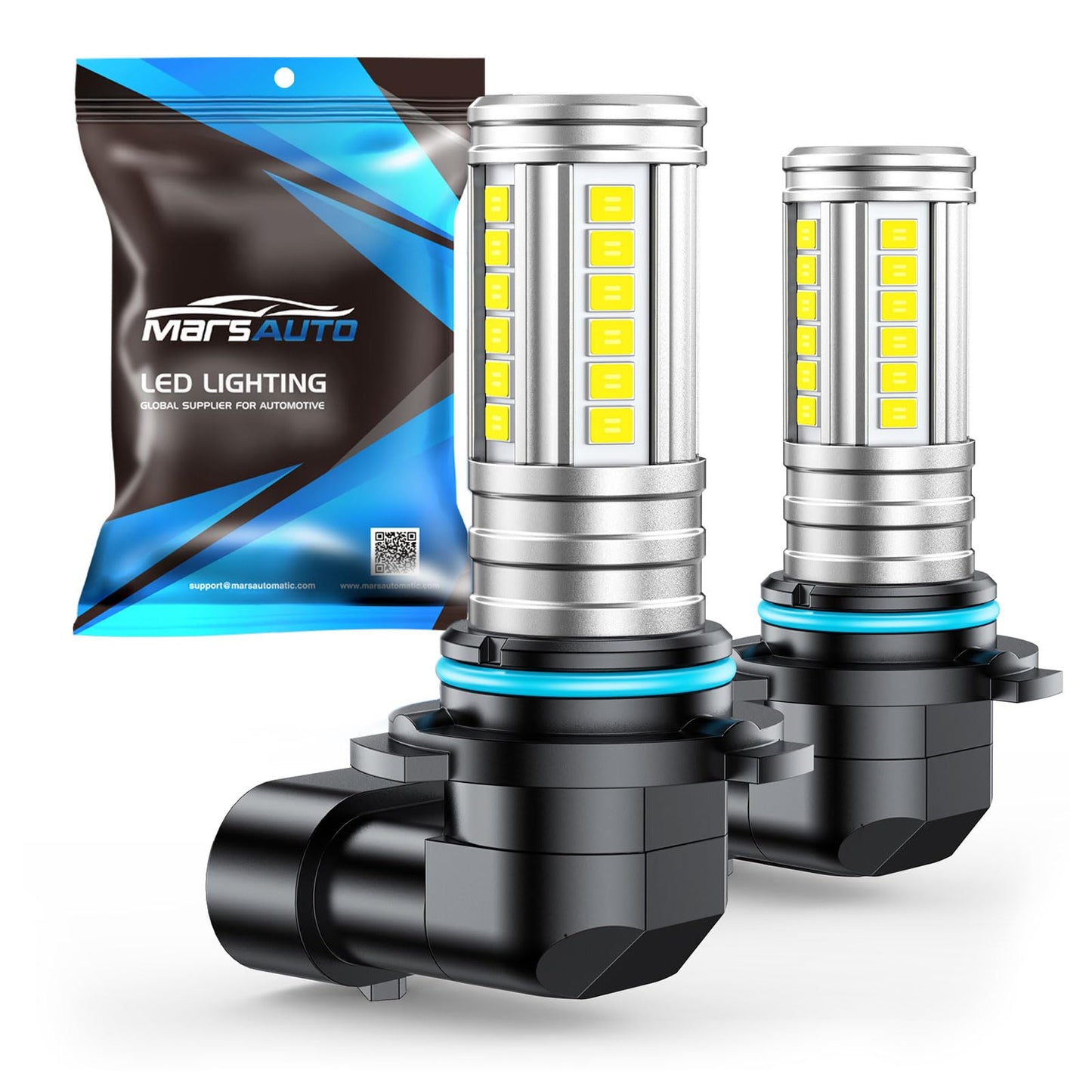 Marsauto H10 9145 LED Fog Light Bulbs 12000LM 6500K White 360? Illumination Pack of 2
