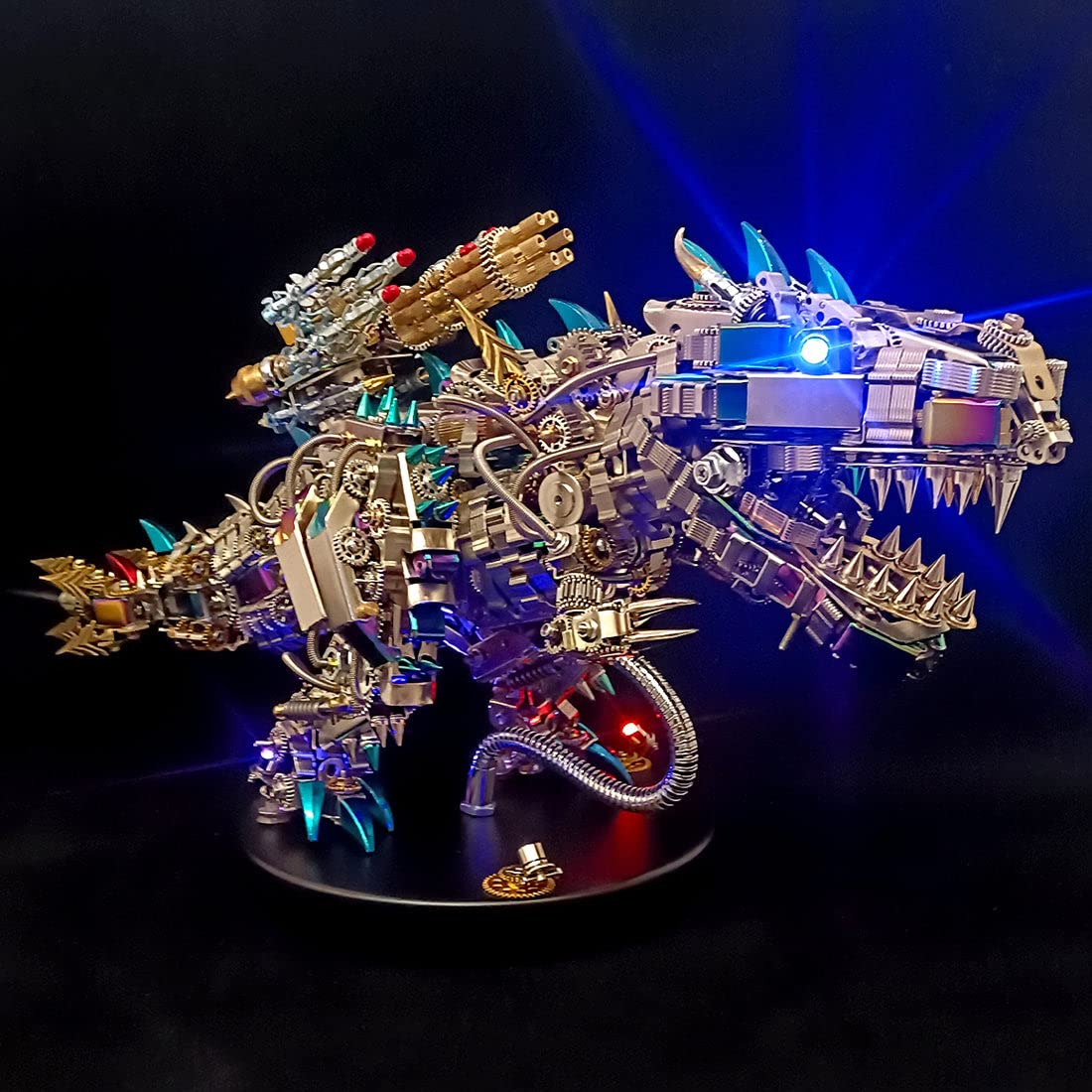 Metalkitor 3D Metal Puzzle for Adults, Tyrannosaurus Rex Model Kit Jigsaw- Steampunk DIY Ornament - Assembly Dinosaur Crafts Brain Teaser - Perfect Room Decor and Gift Choice