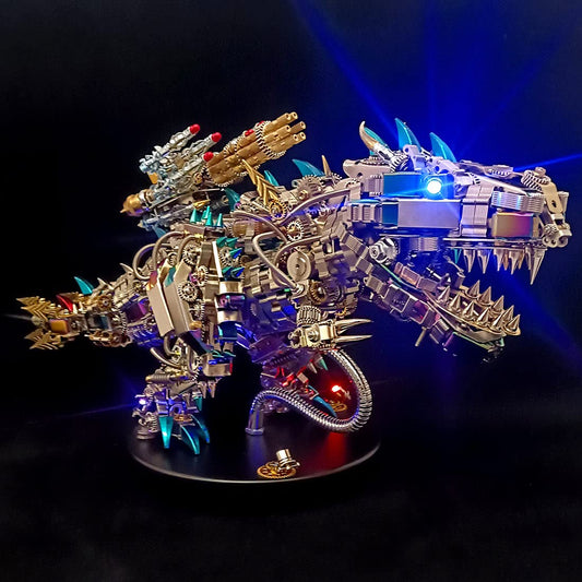Metalkitor 3D Metal Puzzle for Adults, Tyrannosaurus Rex Model Kit Jigsaw- Steampunk DIY Ornament - Assembly Dinosaur Crafts Brain Teaser - Perfect Room Decor and Gift Choice