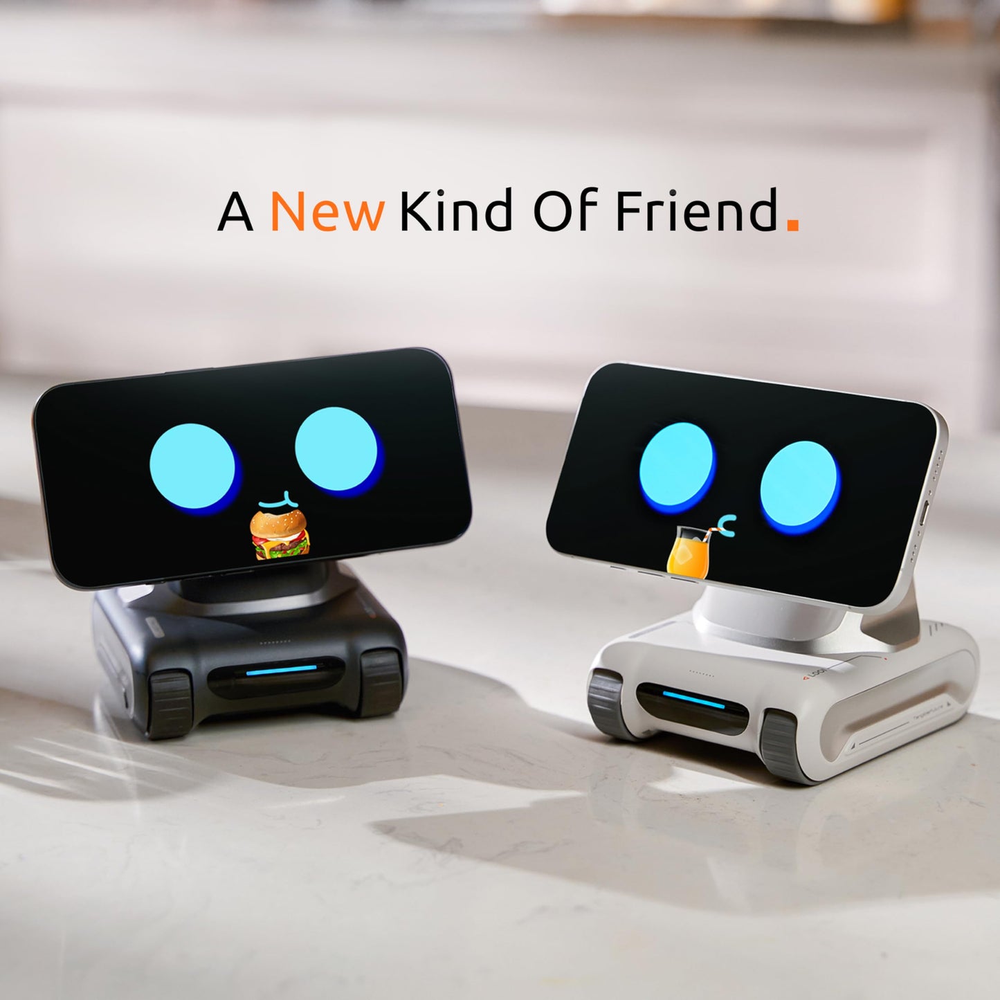 LOOI Robot-Space Black-AI Desktop Companion,ChatGPT&Gemini Voice Interaction,Visual Understanding,Personality&Memory,10W Wireless Charging,Tech&Gadget Gift,Electronic pets,Toy,Geek,Desktop Setup