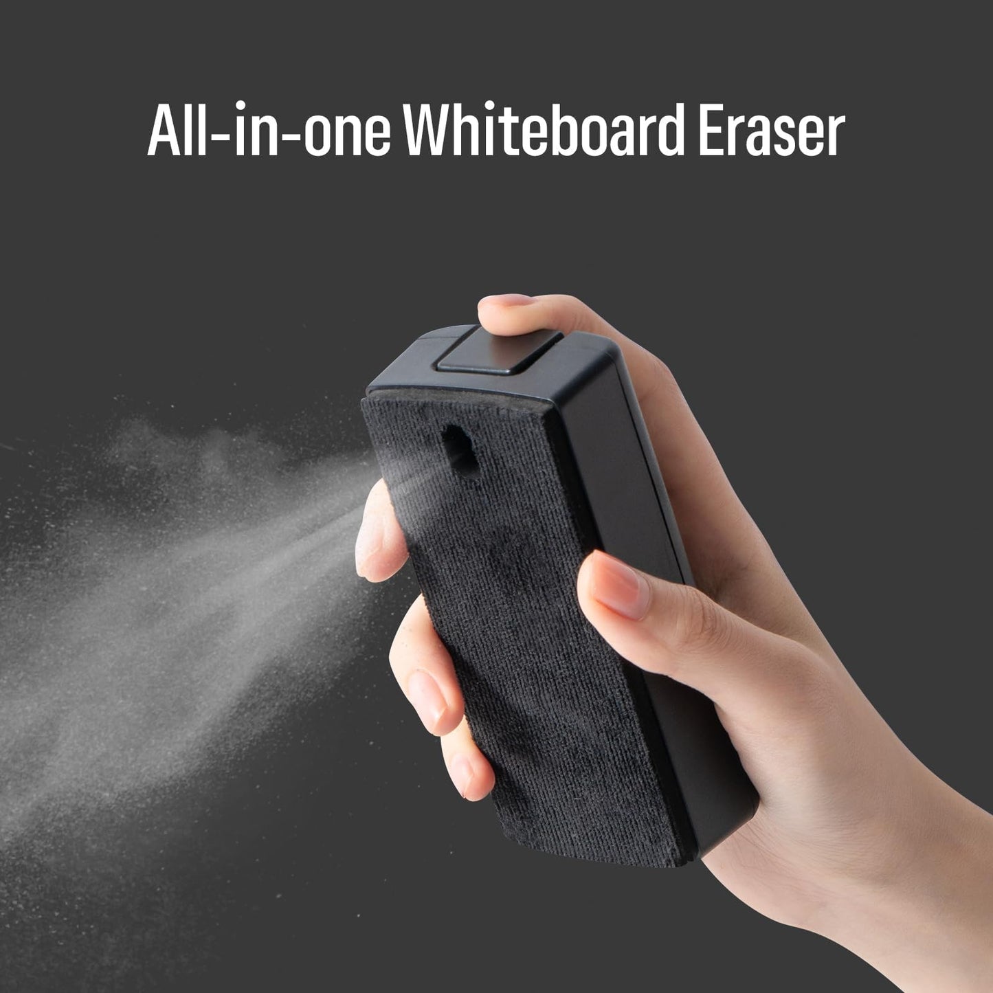 loukin All-in-One Magnetic Dry Erase Eraser, Patent Whiteboard Eraser with Whiteboard Cleaner, Ideal for Classroom, Home and Office Use, 2 Markers Included