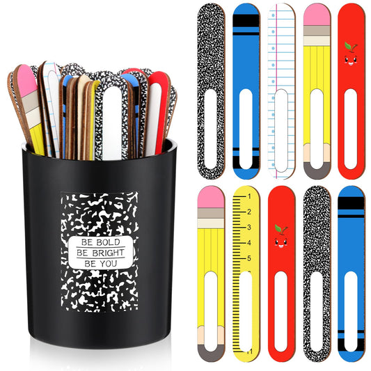 Ireer 122 Pcs Back to School Flip Name Sticks with Box and Sticker for Classroom Talking Flip Sticks Teacher Student Management Grouping Counting Tool Classroom Education Supplies (Combination)