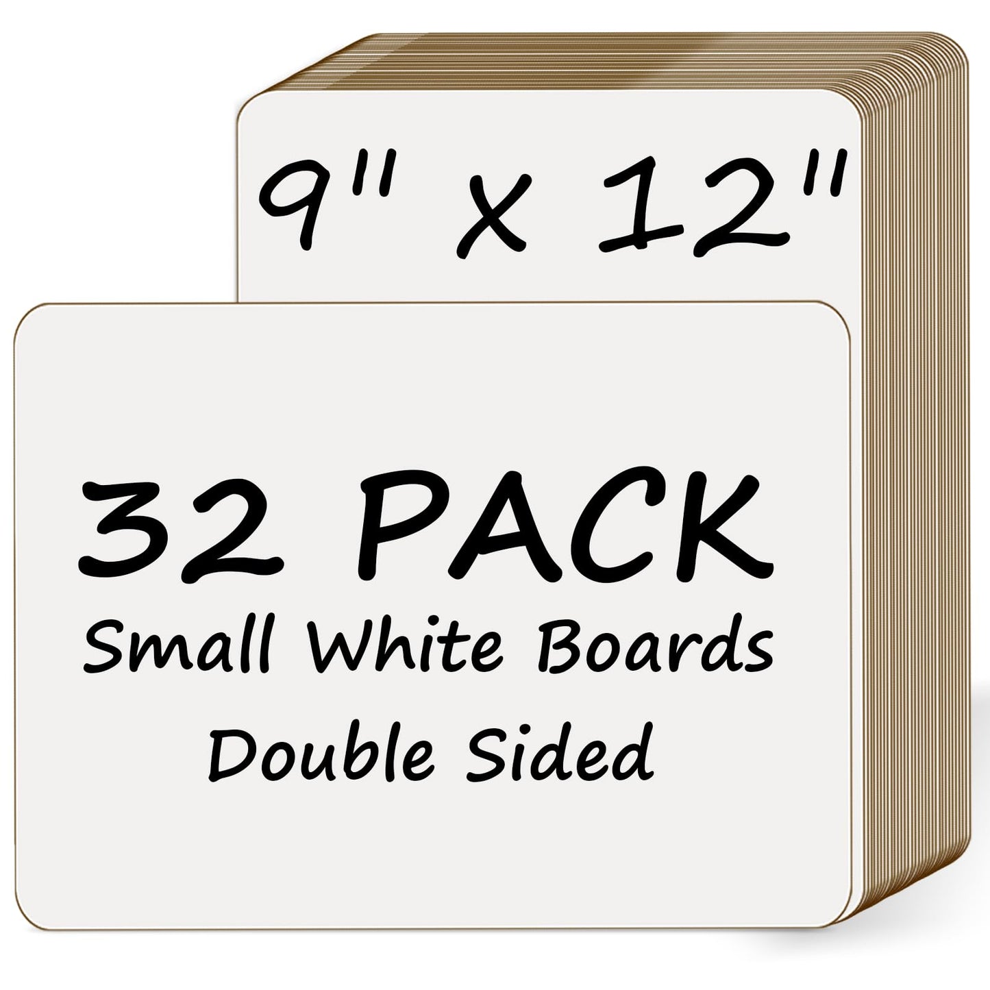 32 Pack Small White Board Portable 9"x12",Personal Whiteboard for Students Mini Size,Dry Erase Whiteboards Double-Sided Lapboard,White Boards Easy to Clean,Classroom Drawing Dry Erase Lapboards