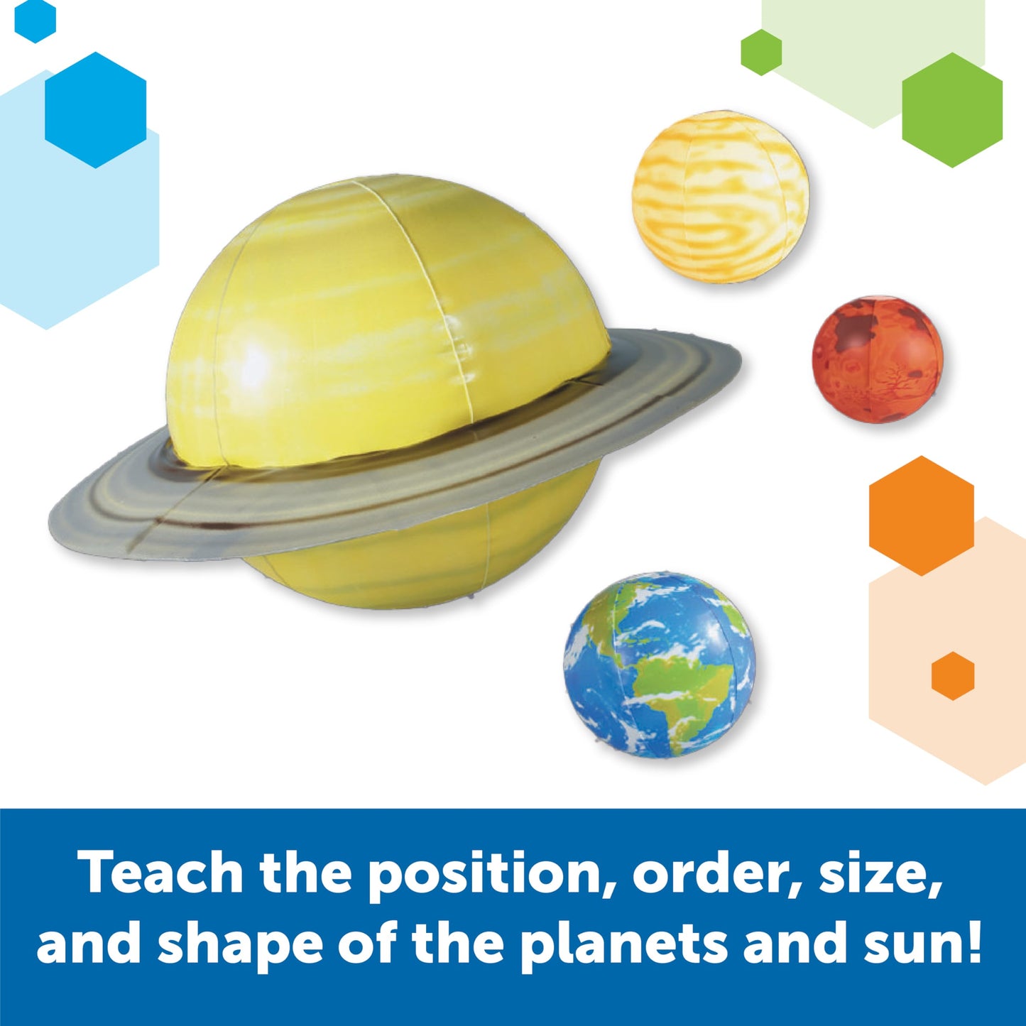 Learning Resources Giant Inflatable Solar System - Project Kit, Space and Planet Model, Constellation Classroom Globe, STEM Science Projects Gifts, Preschool , Teacher Must Haves