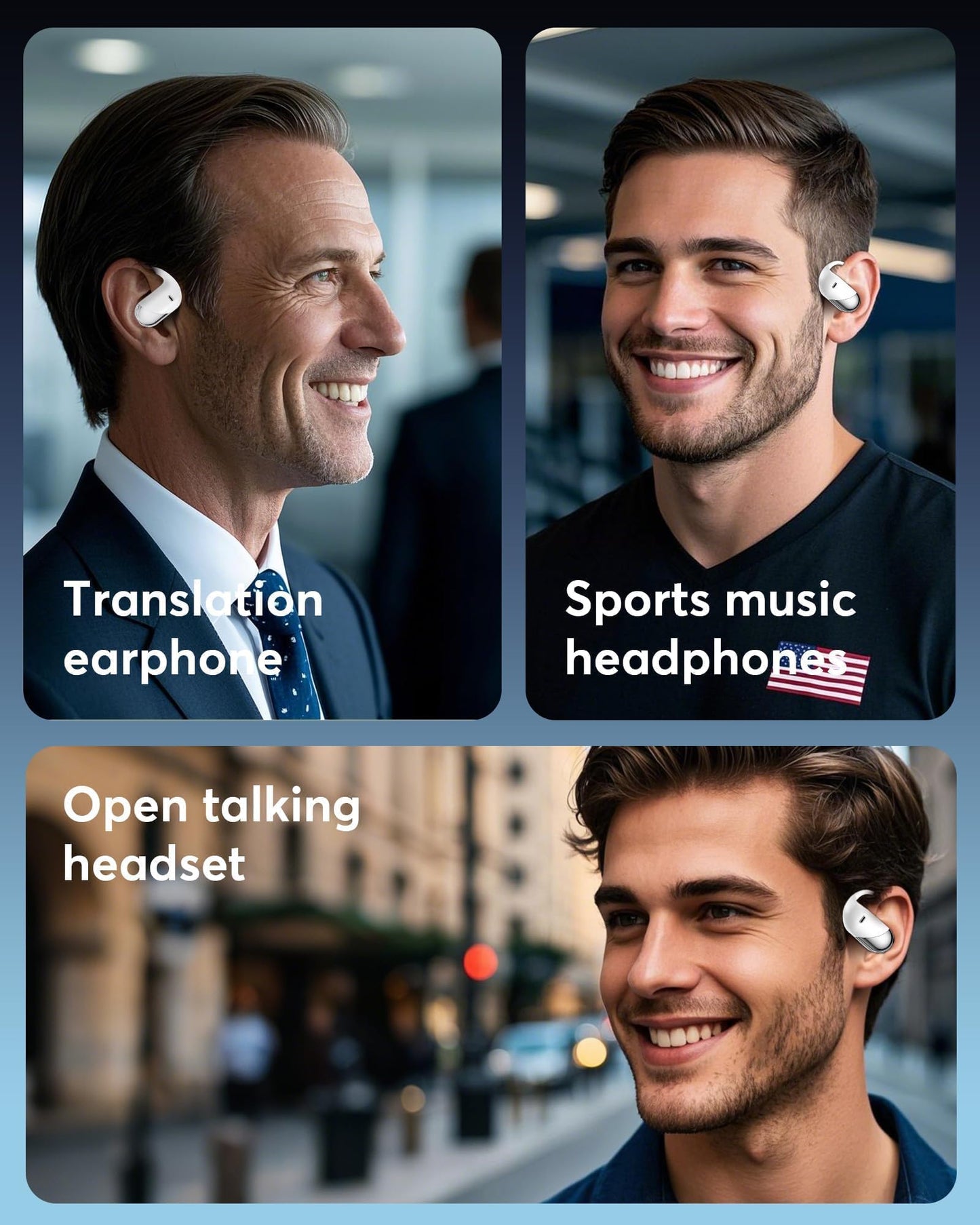 Paekole AI Translation Earbuds Real Time - Audifonos Traductores Inglés Español, 3-in-1 Translator Device, Supports 198 Languages & Accents, Open Ear Earbuds with Charging Case,Vanilla White