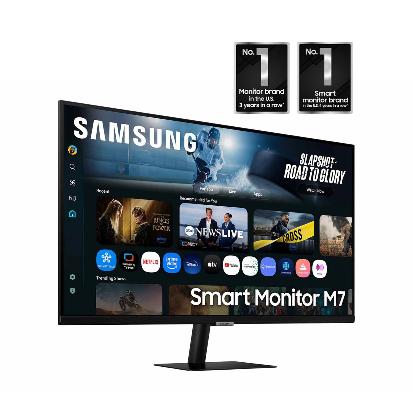 Samsung 32” Smart Monitor M7 (M70F) 4K UHD Display, Samsung Vision AI, Smart TV Apps, Gaming Hub, USB-C, HDMI and USB-A, Black, LS32FM702UNXZA, 2025