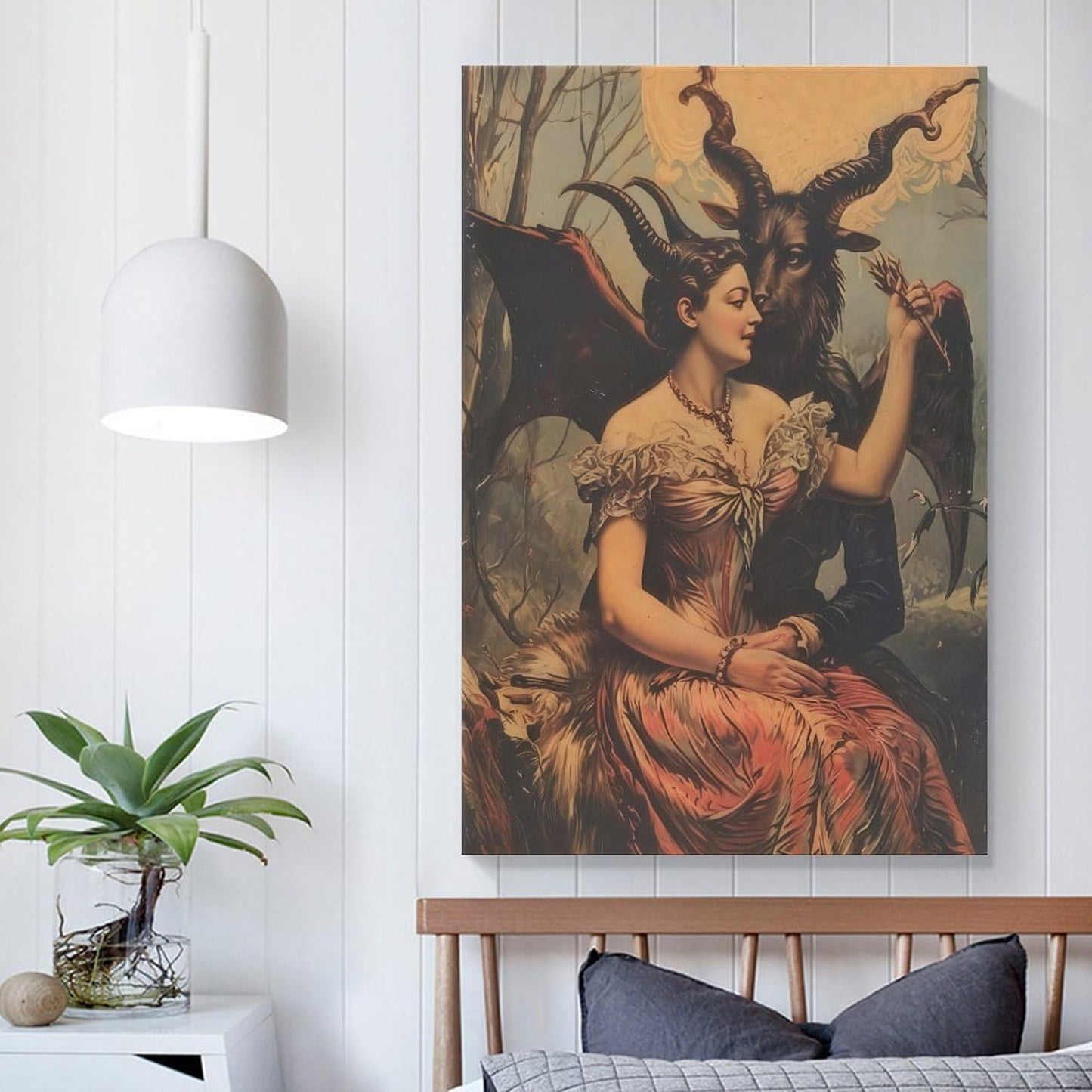 JHXNJDPOST Spooky Gothic Valentine Poster Canvas Wall Art Aesthetic Decorative Painting Living Room Restaurants, Pool Halls And Hotelsstyle-7 16x24inch(40x60cm)