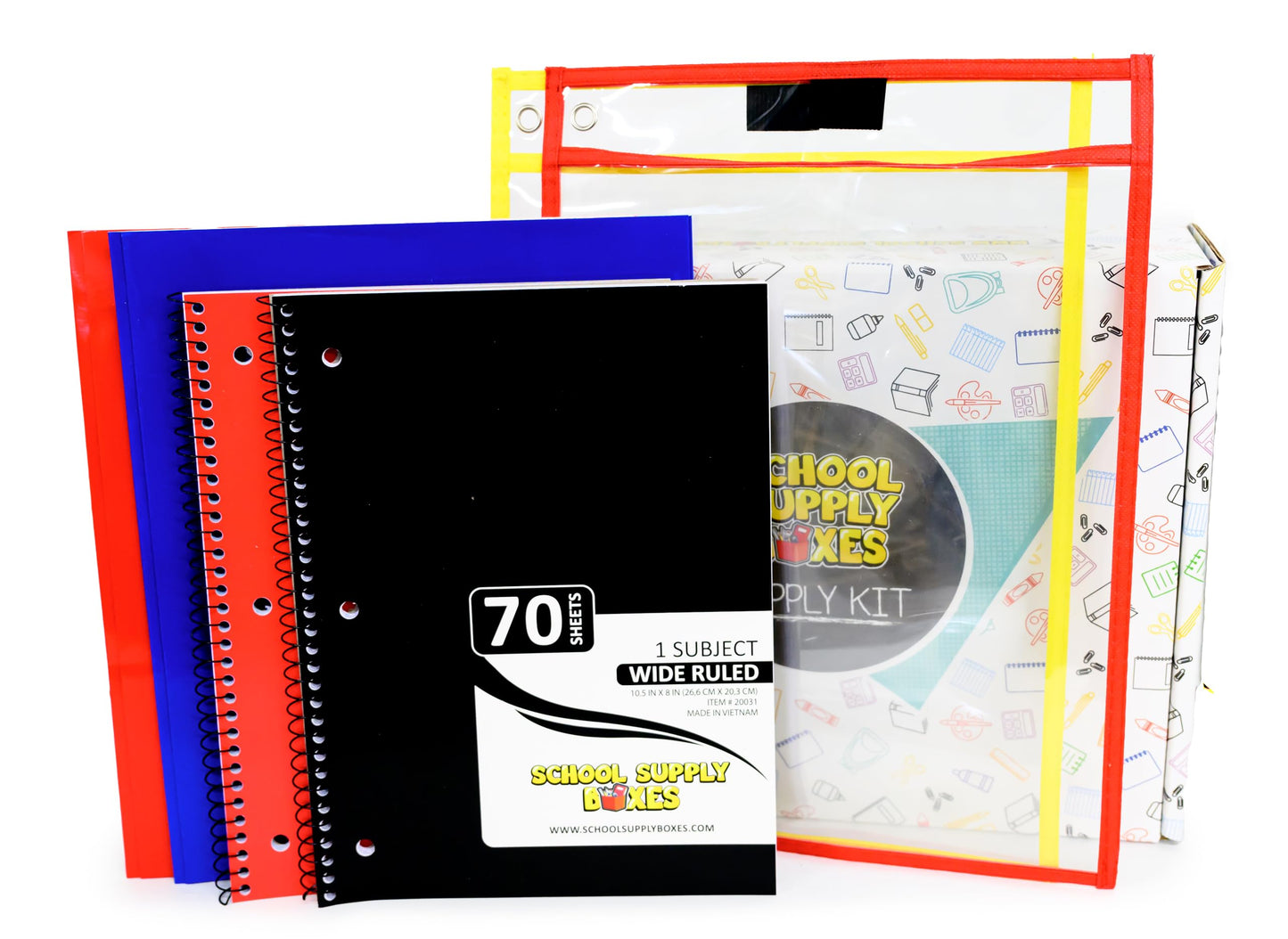 School Supply Boxes | Artistic Bundle (1 Box) | Back to School Essentials Kit for Students & Teachers | Includes Dry Erase Pocket Folders, Coloring Products, & Glue Products