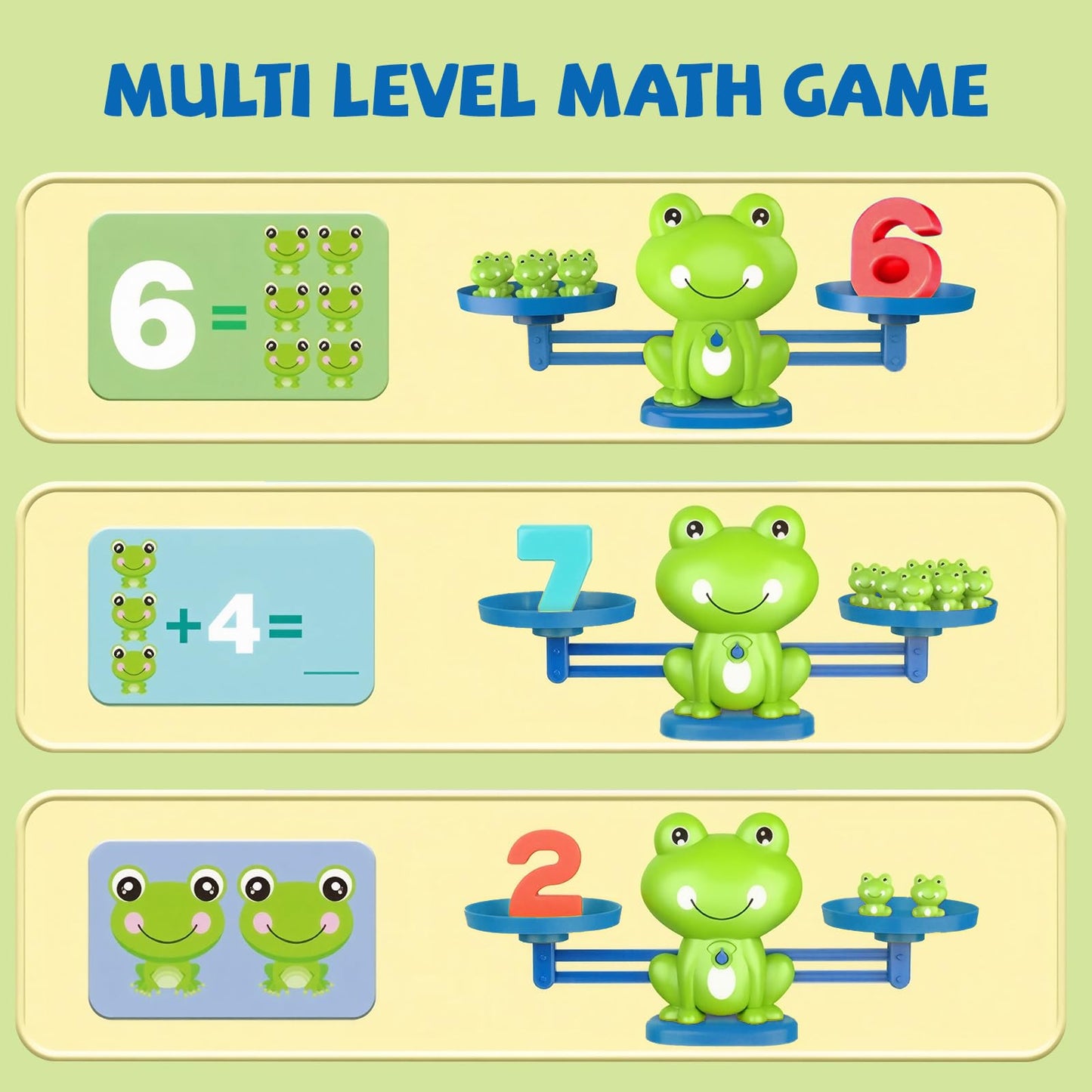 Snugzy Frog Balance Counting Toys, Number Counting Scale Games for Kids Cool Math Learning Games for Boys and Girls Preschool Kindergarten Learning STEM Montessori Educational Toys for 3+ (93 PCS)