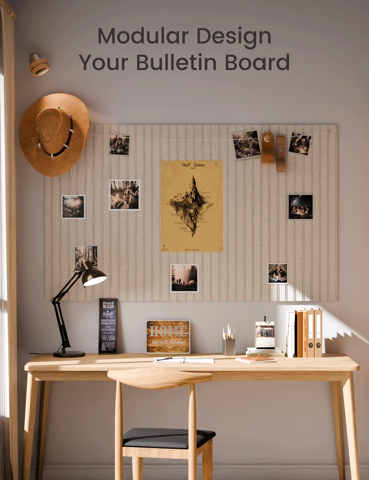 Fluxynara Cork Board Alternative: Large 48" x 36" Felt Bulletin Board Wall Panels with 70 Safe Removable Adhesive Tabs - 12 Pack for Home, Office & Classroom Vision Board - Oatmeal
