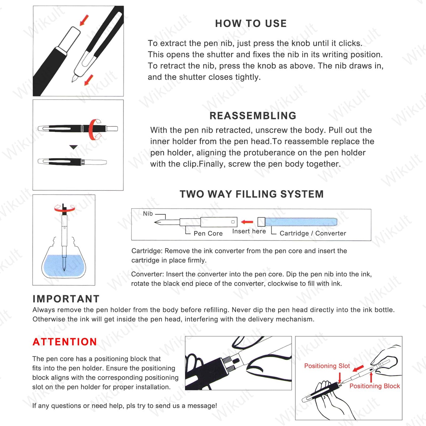 Jinhao 10 Press Fountain Pen with Box, Metal Gray Retractable Extra Fine Nib with Ink Converter Set (Silver Clip)