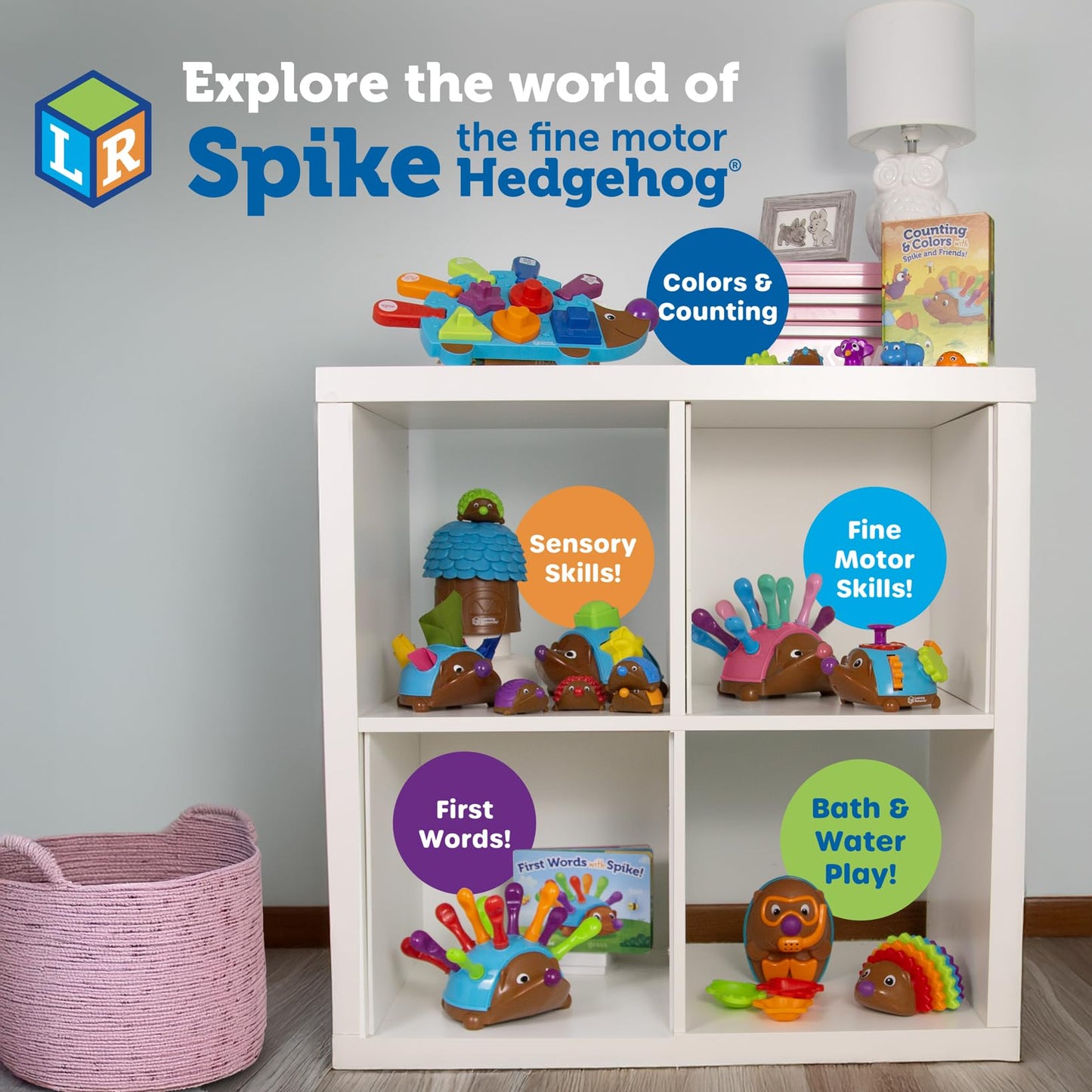 Learning Resources Spike the Fine Motor Hedgehog Sensory Tree House - 7 Pieces, Ages 18+ months Fine Motor and Sensory Toy, Toddler Educational Toys, Montessori Toys