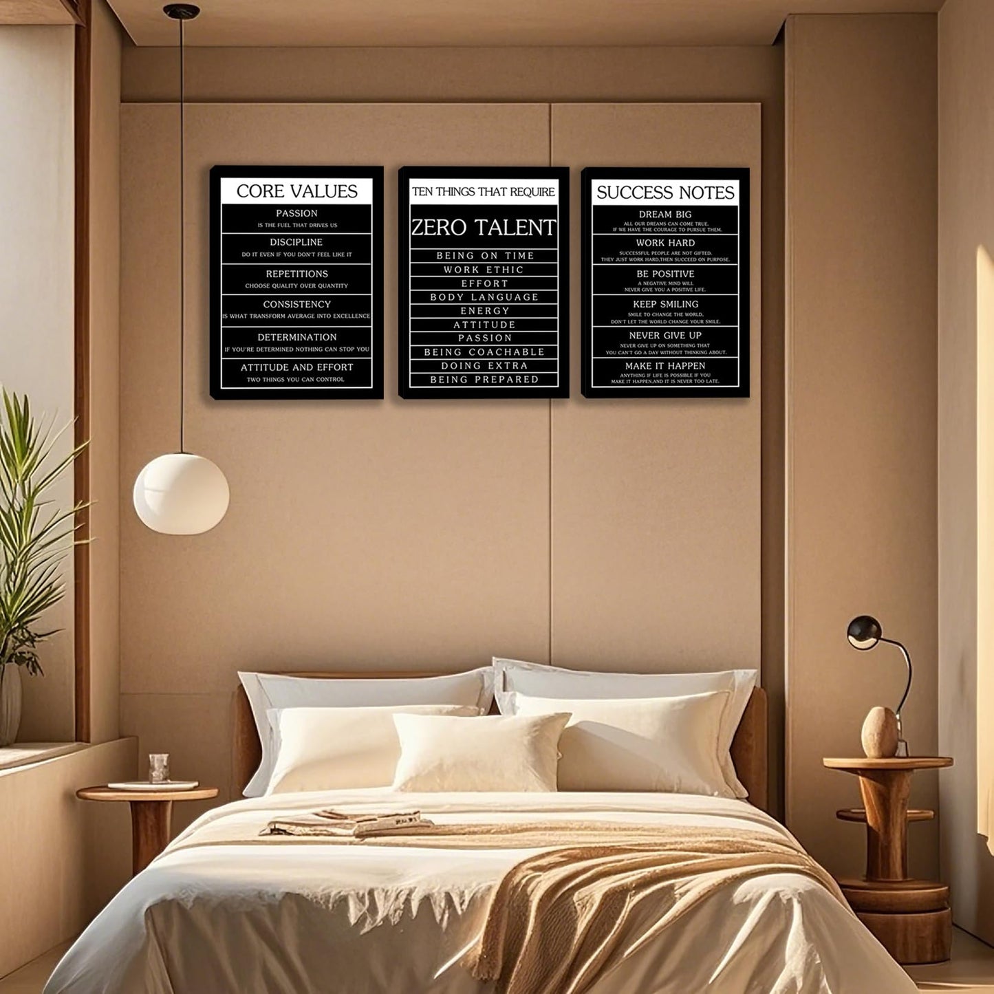 3 Panel Print Canvas Wall Art Motivational Office Wall Decor Painting Inspirational Posters Modern Inspiring Artwork for Home Living Room Bedroom Wall Decor Office Wall Art Ready to Hang - 36"Wx 16"H