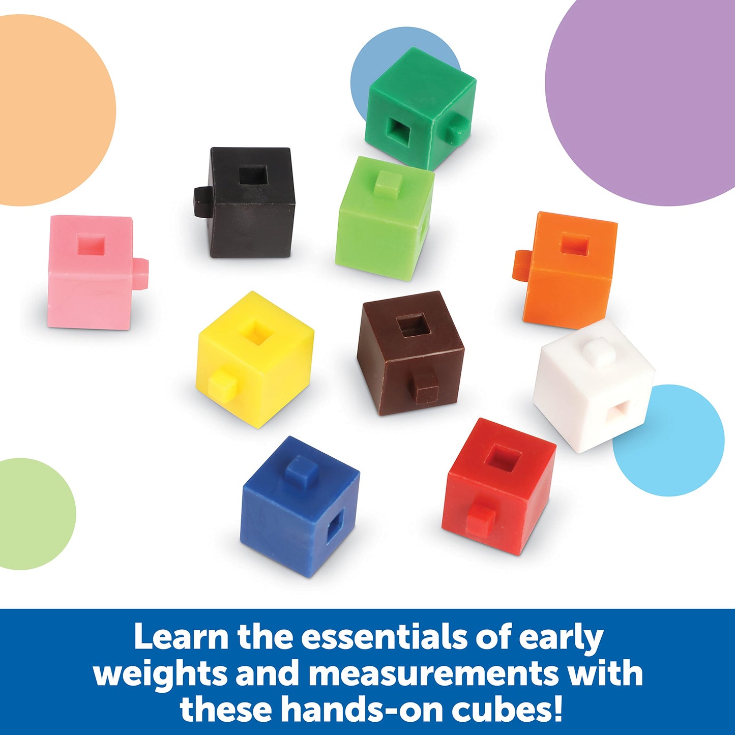 Learning Resources Interlocking Gram Unit Cubes - 1,000 Pieces, Ages 6+ Math Classroom Teaching Aids