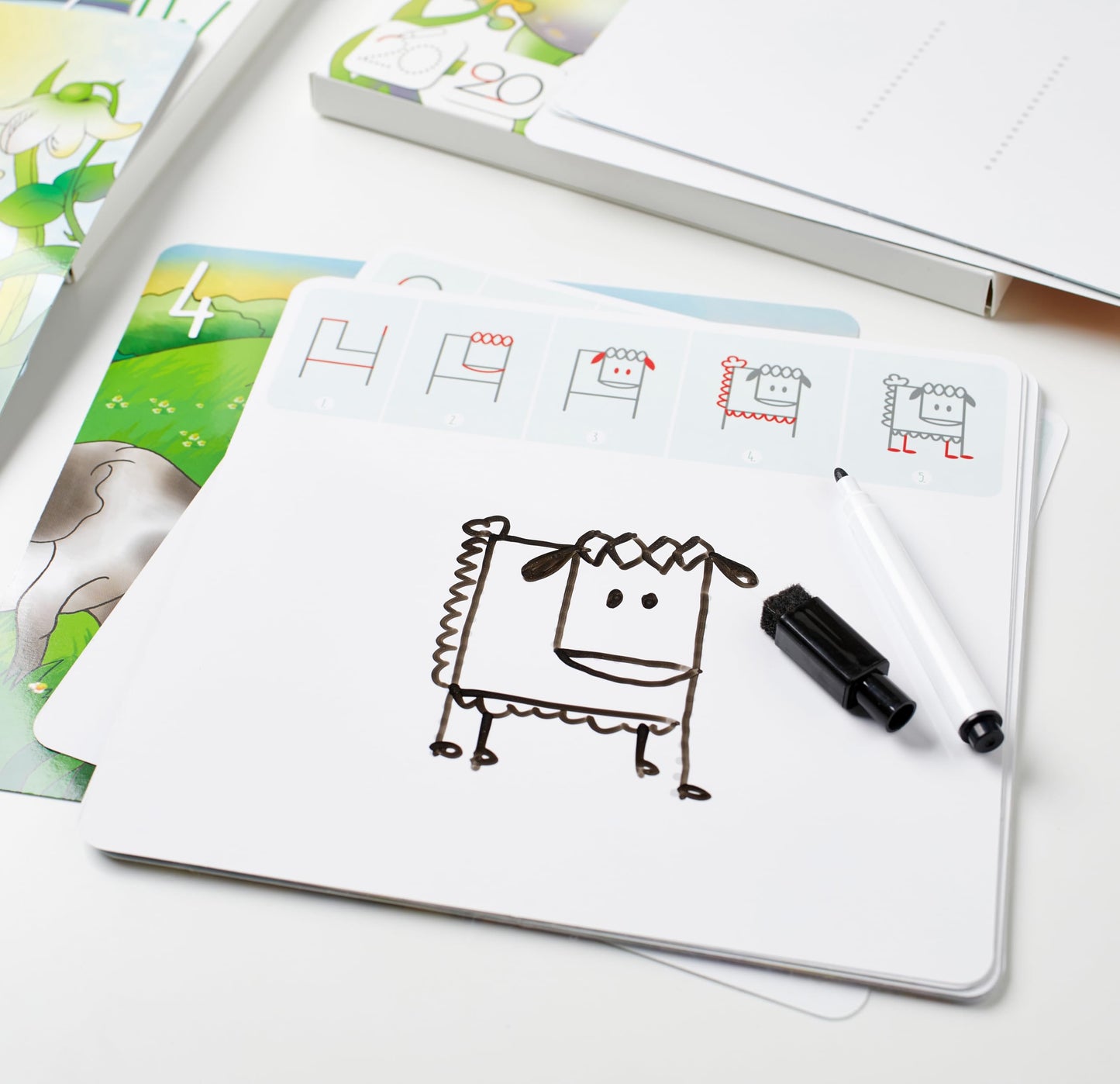 MD CREATIVE Learning Activity - Drawing with Numbers Educational Game, Perfect for Kids, Preschoolers Who Love Toys, Art and Craft Activities, Gifts for Girls and Boys Ages 3, 4, 5, 6