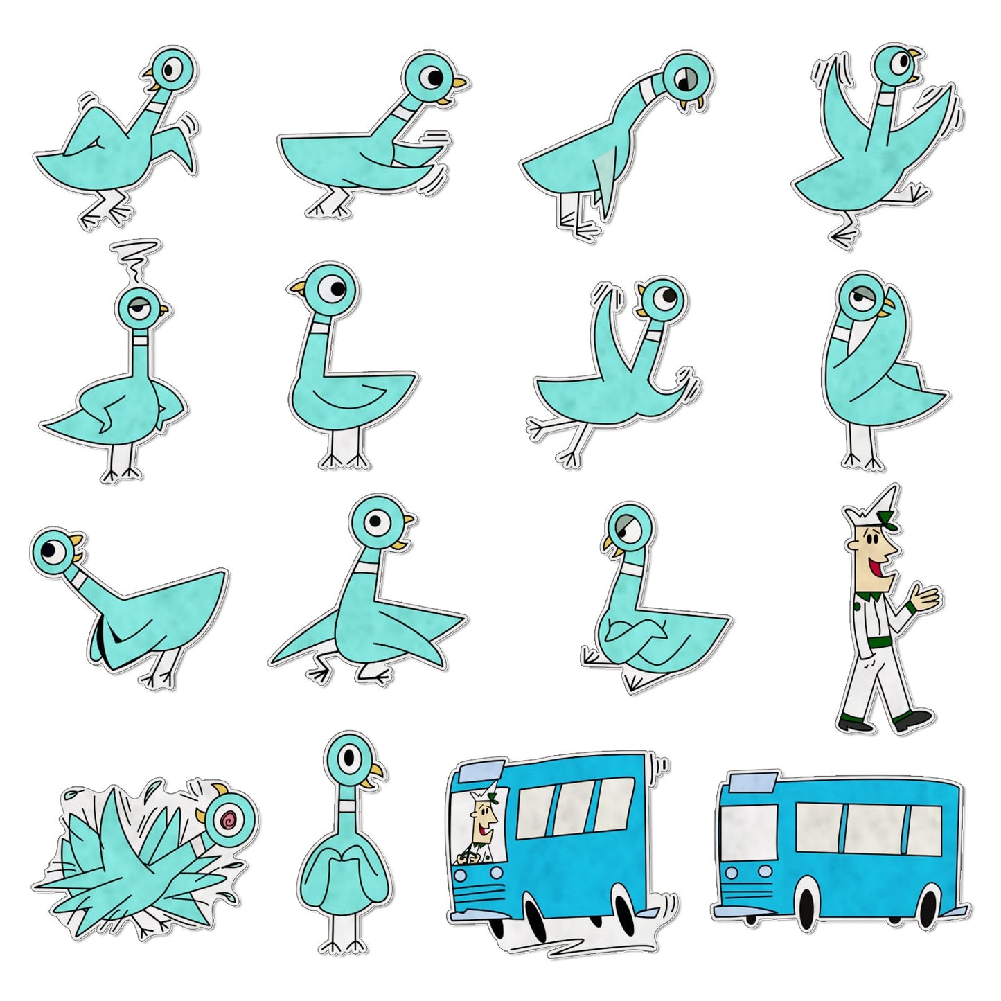 Ai fsem Don't Let the Pigeon Drive the Bus Fairy Tales Felt Board Story Sets Preschool Storytelling Learning Activities Performance Props Felt Toys