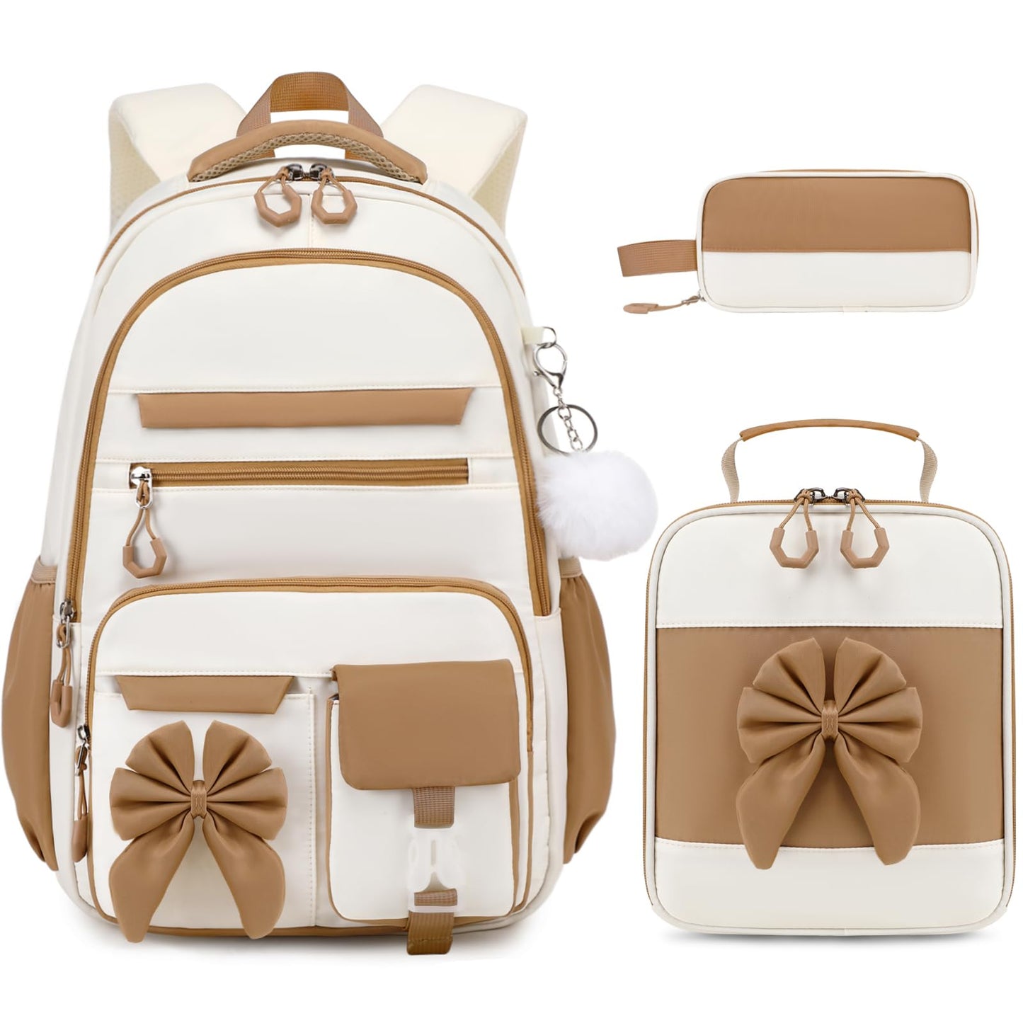 DIGOBAY Backpack for Girls, 3PCS Girls Backpack for School with Lunch Bag Pencil Case, Cute Kids Teens Bookbag for Kindergarten Elementary Preschool Middle School