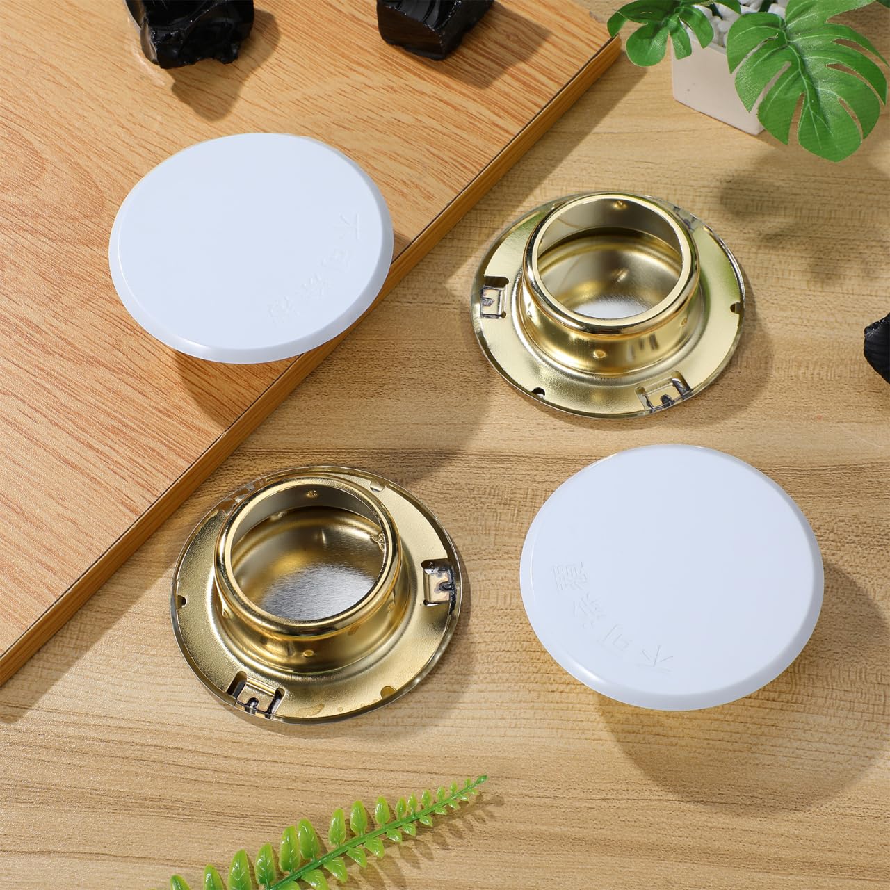 PRETYZOOM 4Pcs Fire Sprinkler Covers Plate Sprinkler System Cover for Residential Commercial Spaces Easy Installation Maintenance Boosts