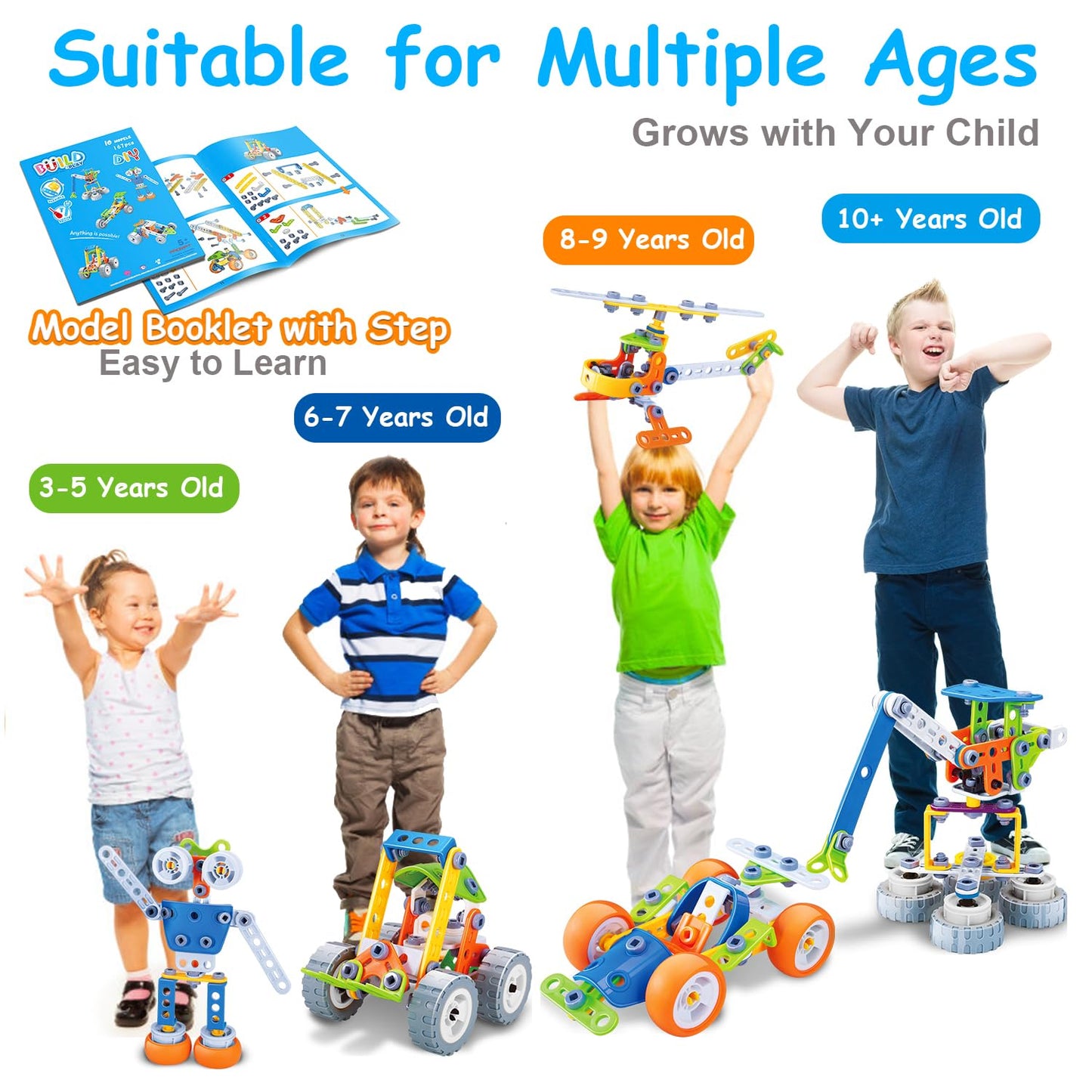 10 in 1 STEM Toys for 4 5 6 7 8+ Year Old Boy Girl Birthday Gifts Building Toys Stem Kits Activities for Kids Ages 4-8 5-7 6-8 Educational Learning Boy Toys Age 3-5 4-6 8-10 Engineering Creative Games