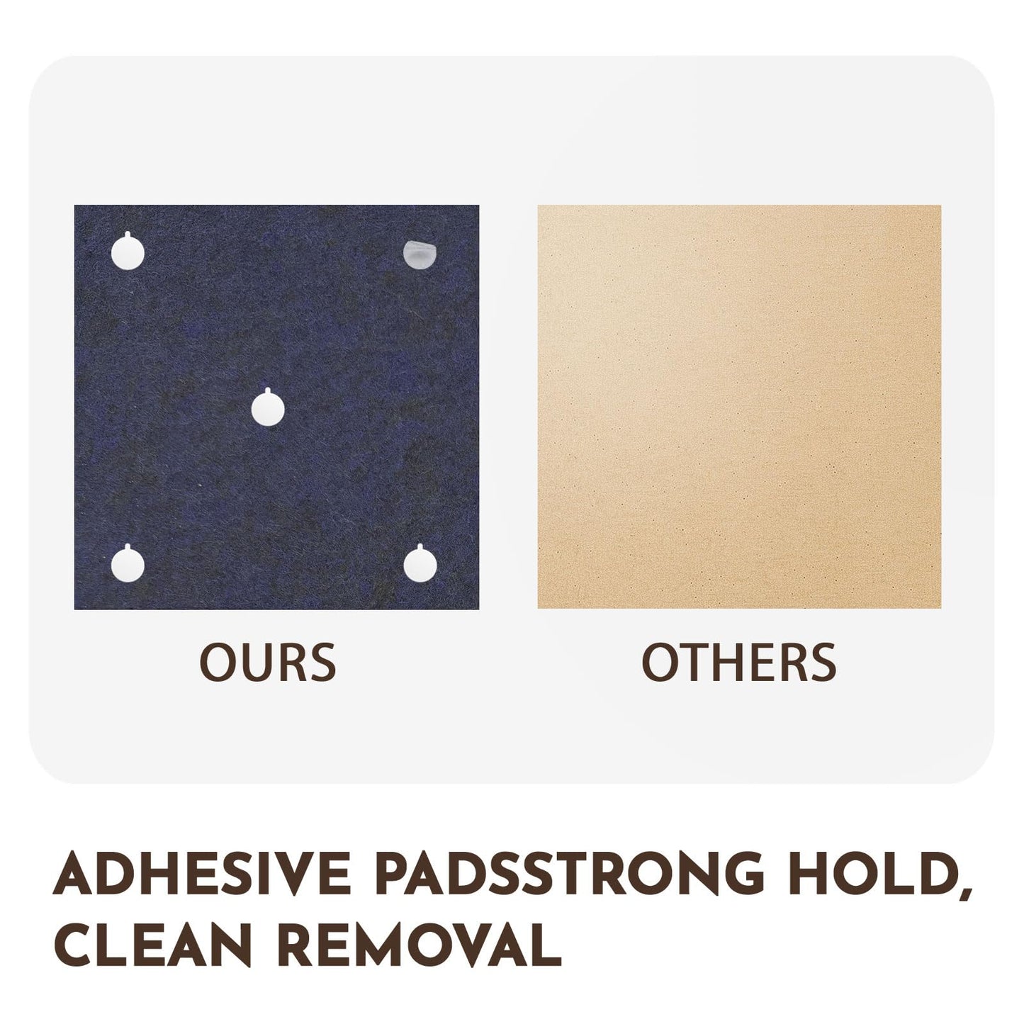 MISSDAY Blue Acoustic Wall Panel Felt Bulletin Board 48" x 36" Cork Board for Wall, 12-Pack Boards with 72 Removable Adhesive Tabs, 50 Pins, Pin Board for Home Office Classroom Soundproof Wall Tile