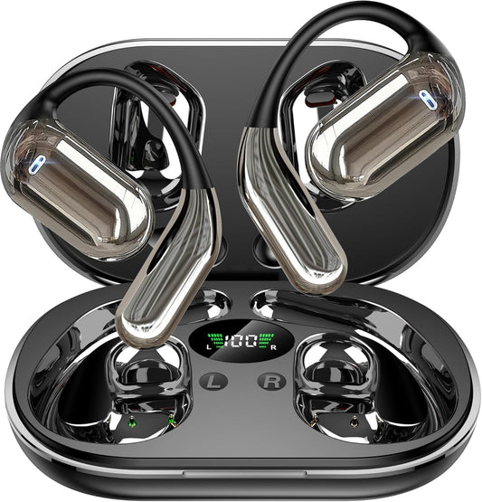 WEIBEIQI AI Translation Earbuds Real Time, 144 Language Translator Earbuds with APP Compatible with iOS & Android, Bluetooth Headphones Translating Device for Travel Business and Learning - Black