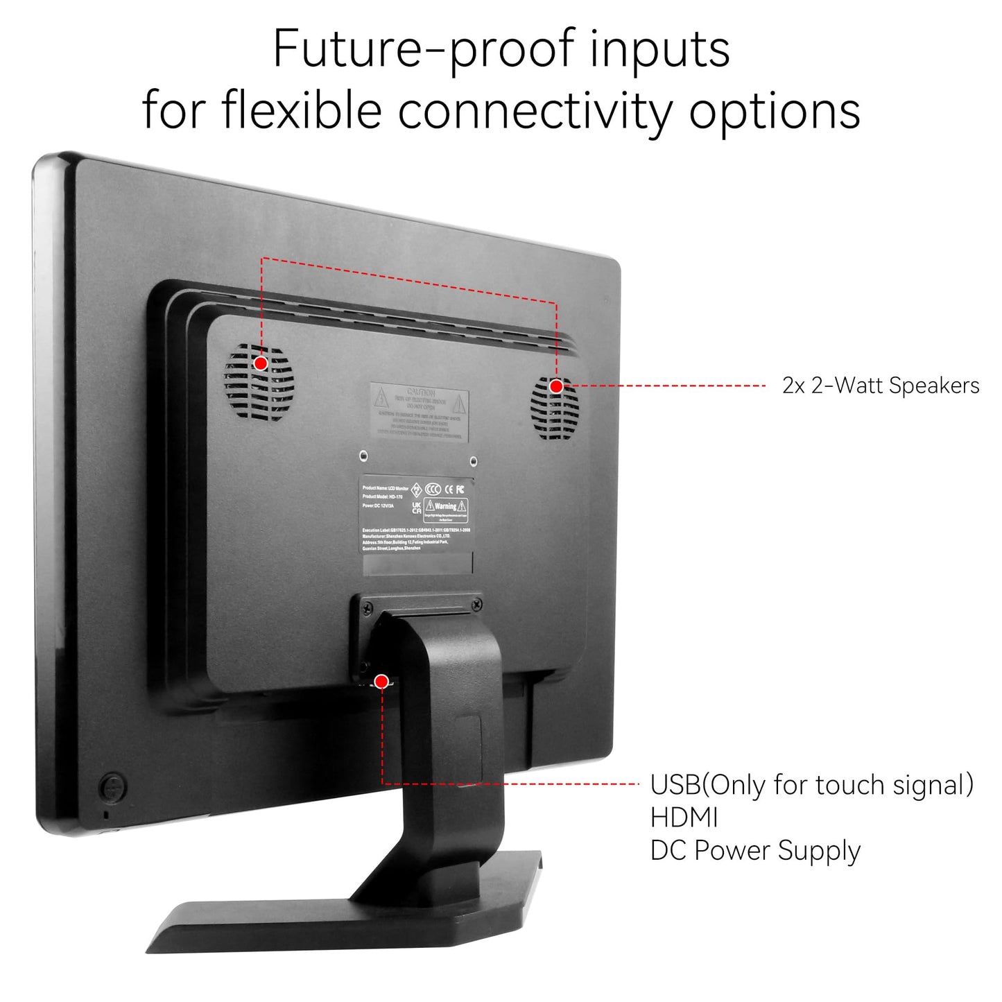 Thinlerain 17" 10-Point Touch 4:3 Full HD 1280x1024 Square Touch Screen Monitor with HDMI USB Ports, VESA, Touchscreen for PC POS Machine Win 10 11, Built-in Speakers