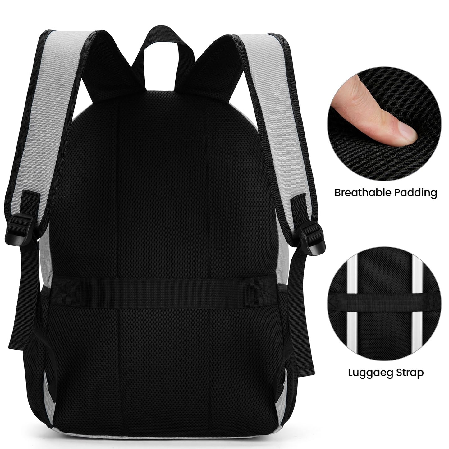 BIKROD Backpack for Men and Women, Lightweight Casual School Backpack for Teens Boys and Girls, Daily-use Travel Laptop Backpack Fits 15.6 Inch Notebook, High School Bookbag