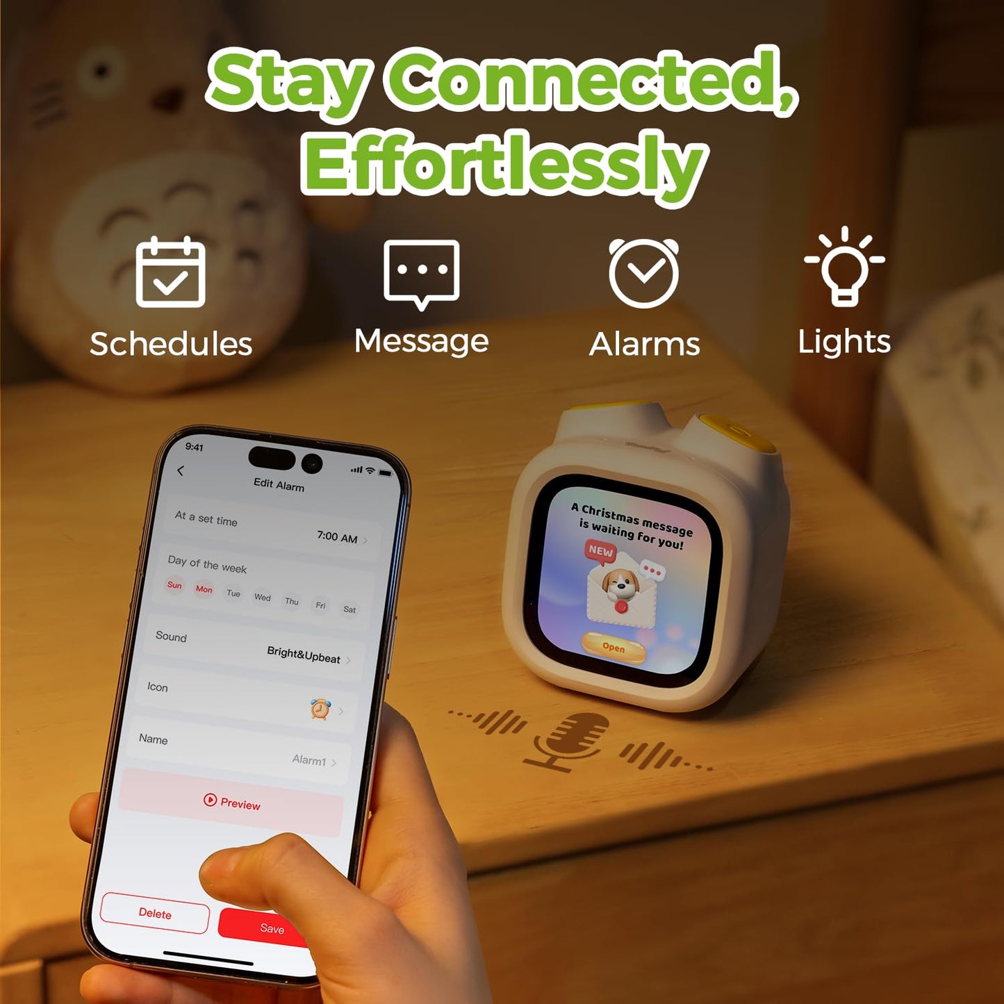Pawpal Alarm Clock for Kids & Toddlers - Kids Alarm Clock with Stories, Music, Podcast, Schedule, Ok-to-Wake, Digital Pet, Nightlight, Parental Control, Message, Birthday Gifts for Girls Boys Ages 3+