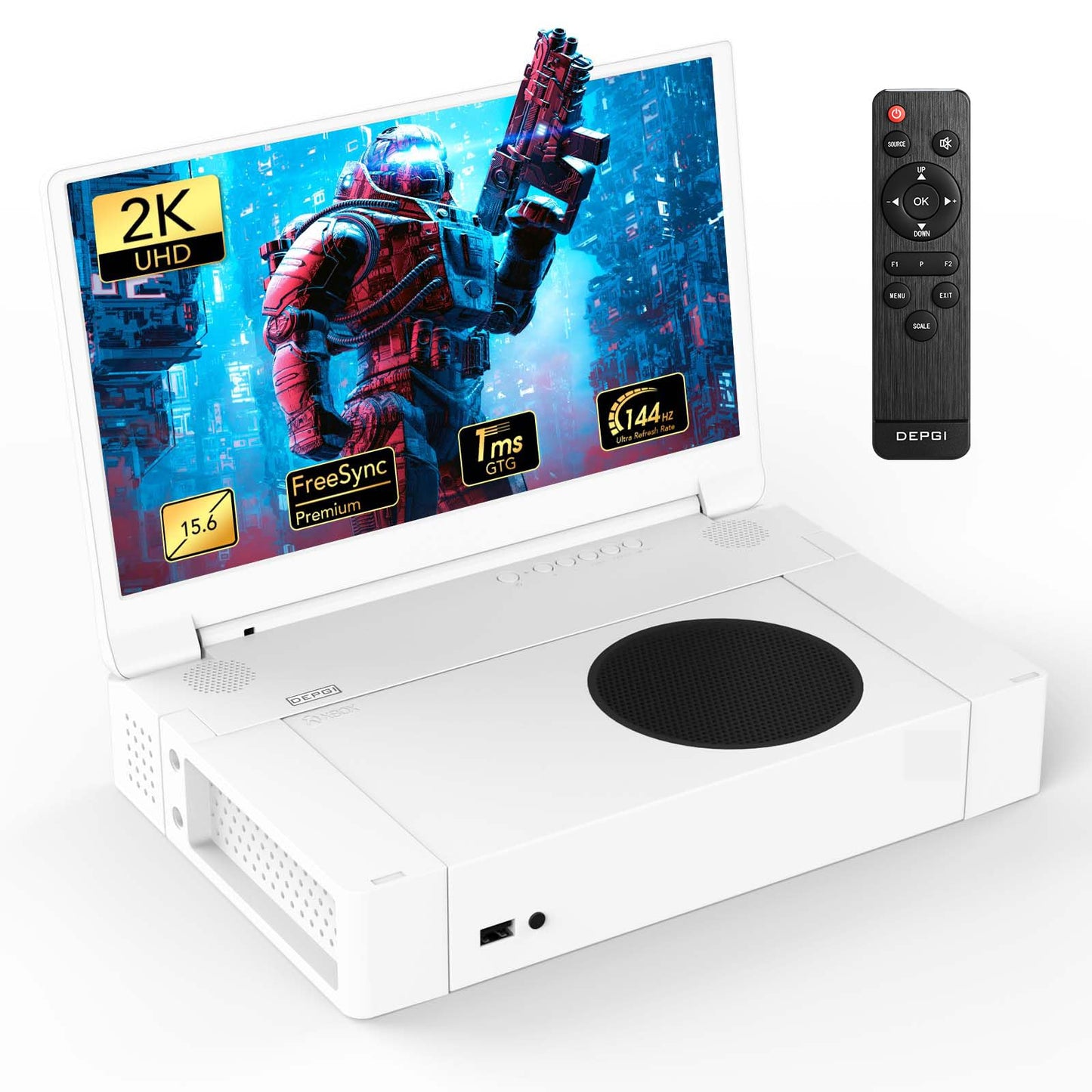 DEPGI 15.6" Portable Monitor for Xbox Series S,144Hz 2K QHD IPS Gaming Monitor for Xbox Series S (Not Included), with HDR AMD FreeSync 2X HDMI for Indoor Outdoor Travel