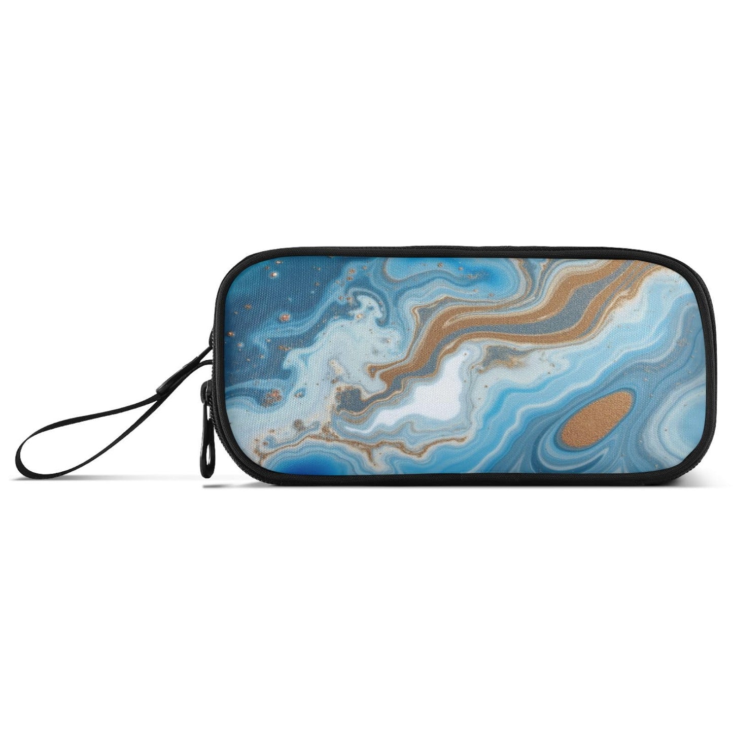Kcldeci Green Marble Pencil Case, Abstract Gold Glitter Stone Big Capacity Pencil Pen Case Pencil Bag Pouch Holder Box For Middle/High School Office College Adult Girl and Boy