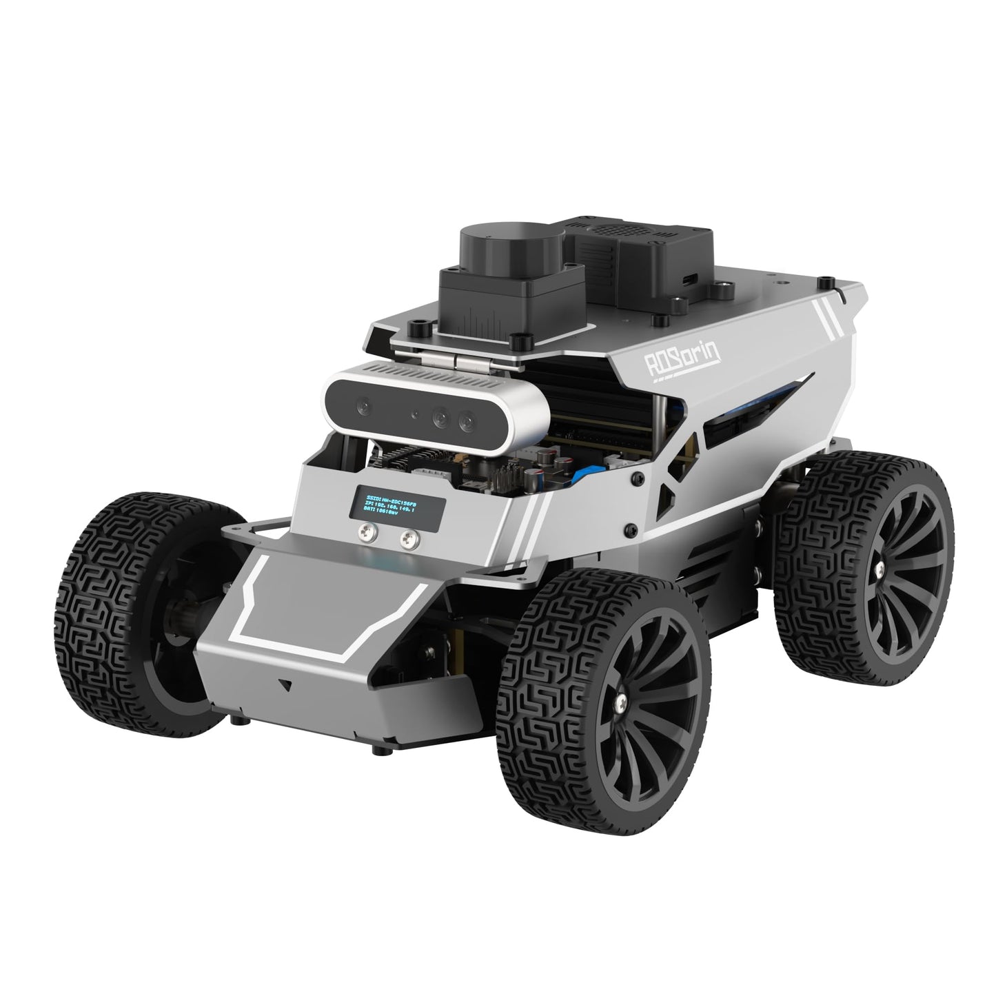 HIWONDER ROS2 Robot Car for Jetson RPi Gemini ChatGPT Large AI Models Depth Camera SLAM Mapping Autonomous Driving Programming Education 3-in-1 Chassis Car, ROSOrin Advanced Kit & Jetson Orin Nano 8G